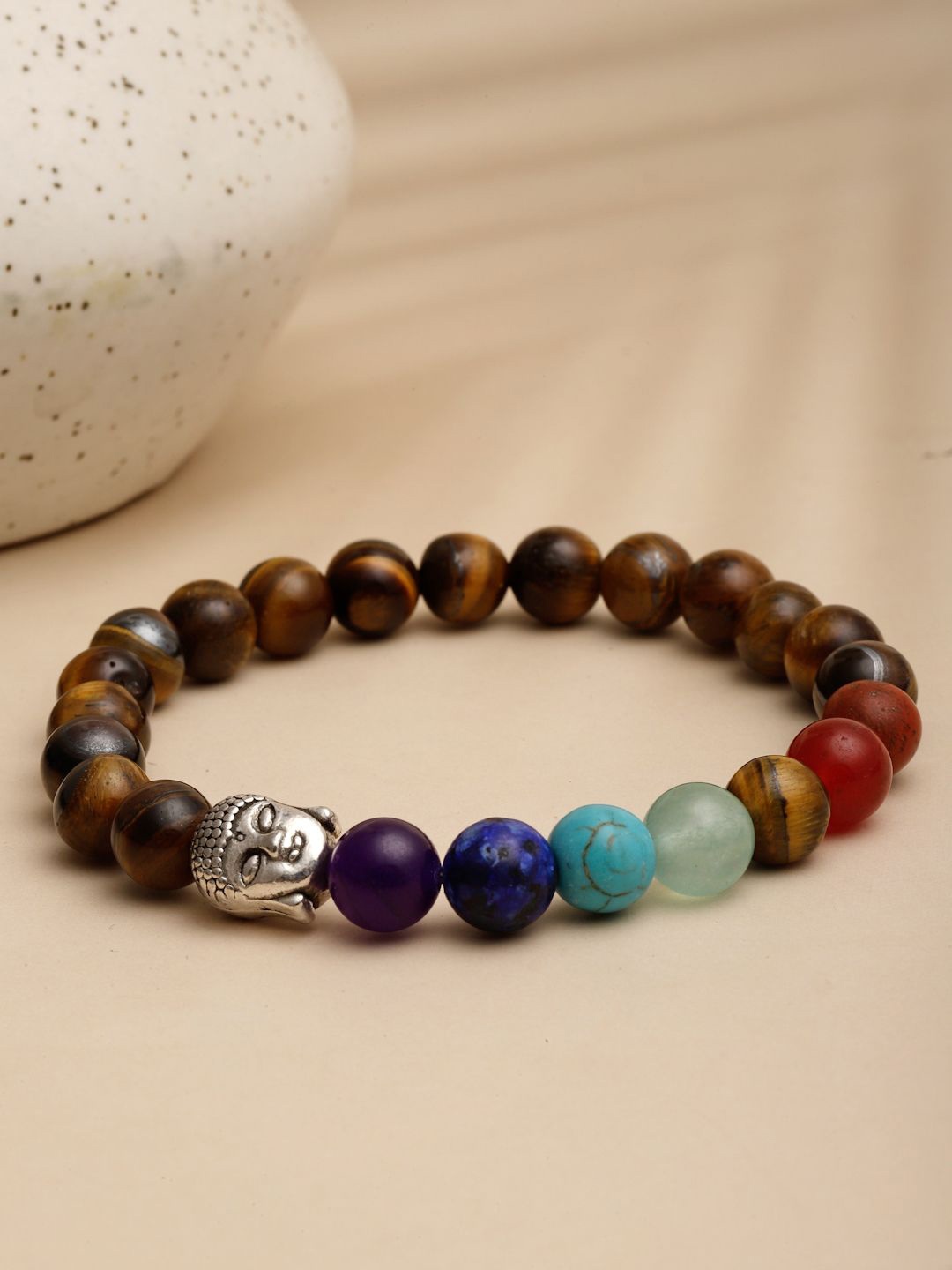 

Sanjog Elasticated Rakhi Bracelet, Brown