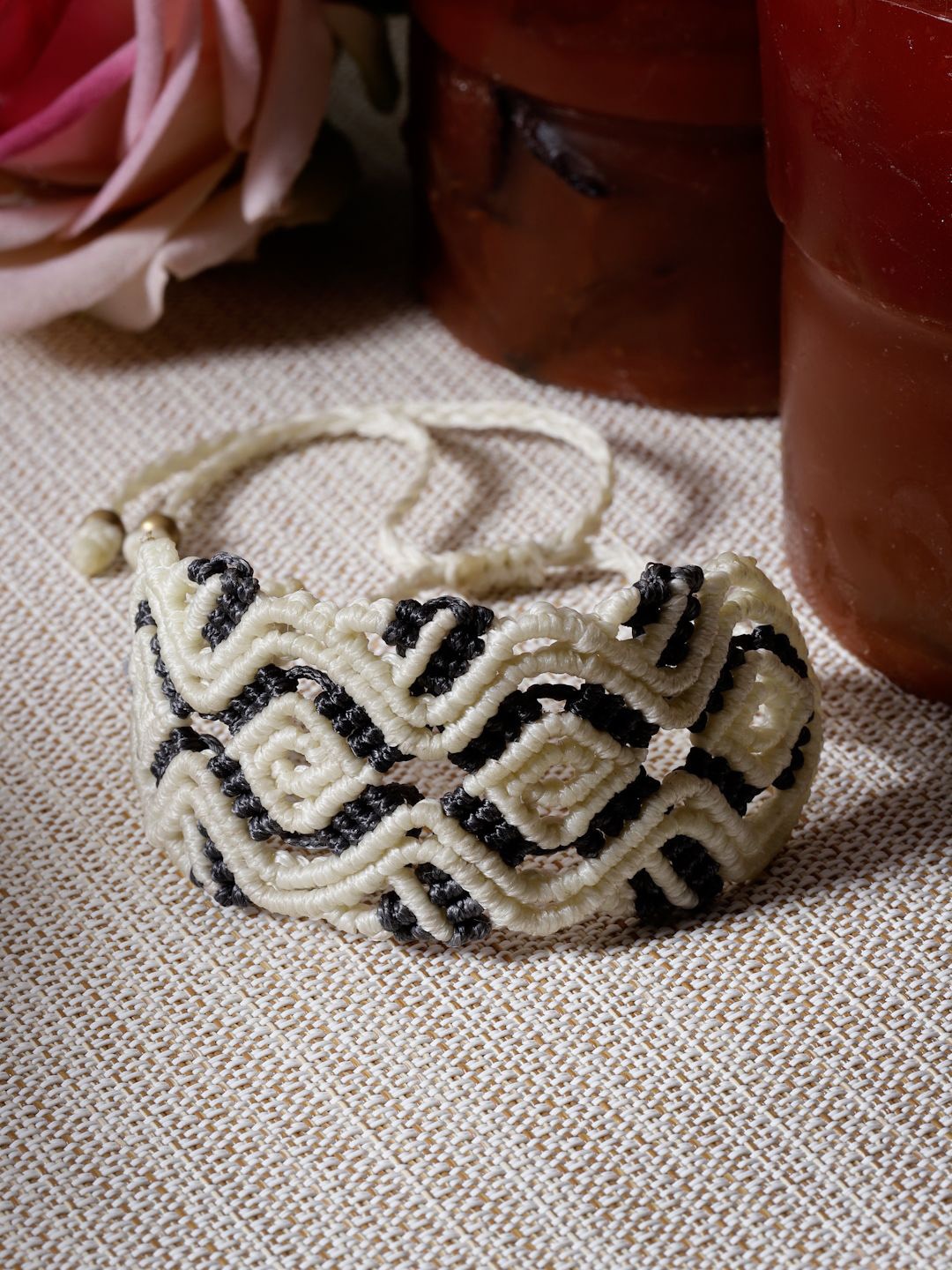 

Sanjog Wraparound Thread Rakhi Bracelet, Off white