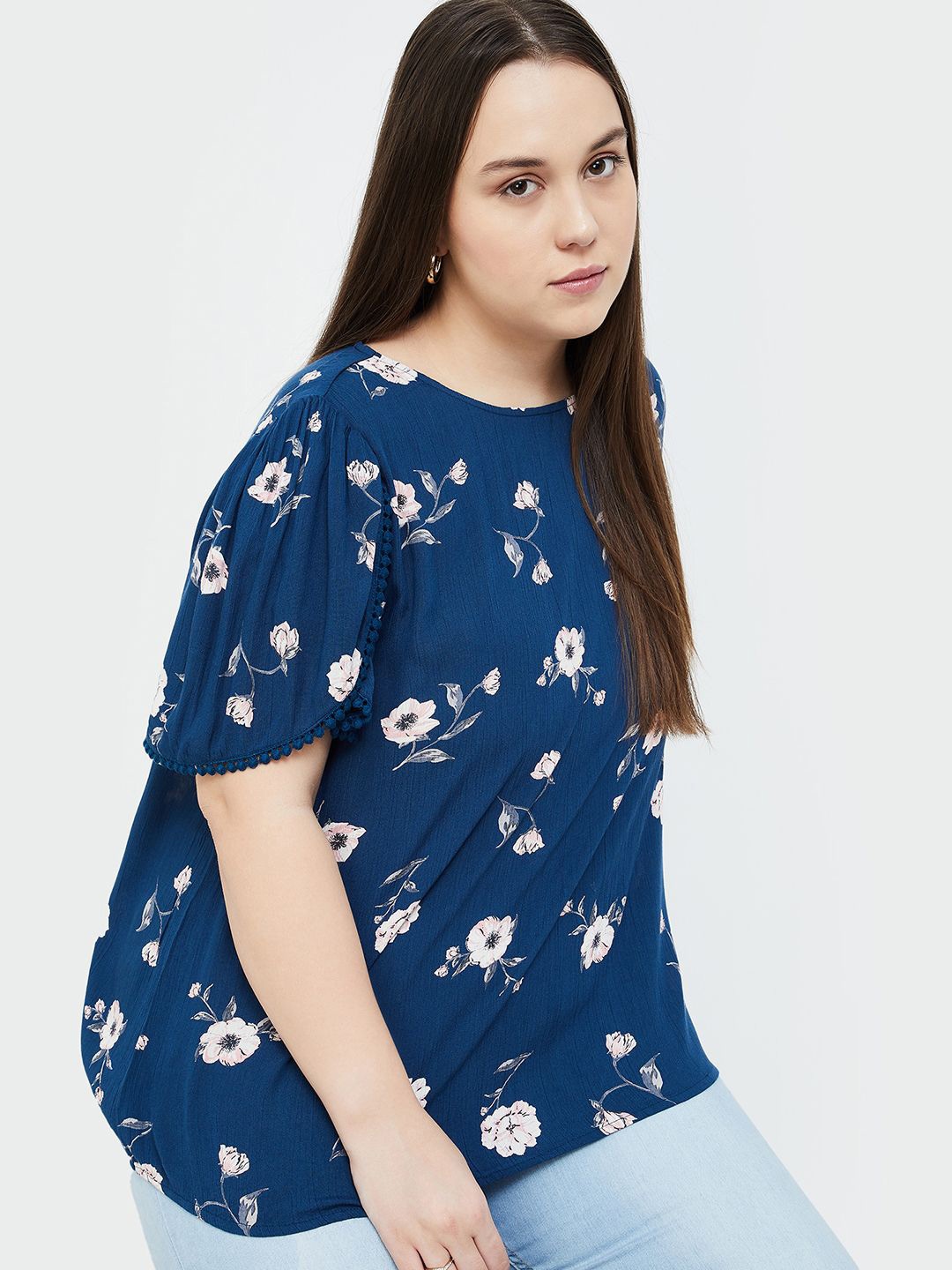 

Nexus by Lifestyle Floral Print Top, Blue