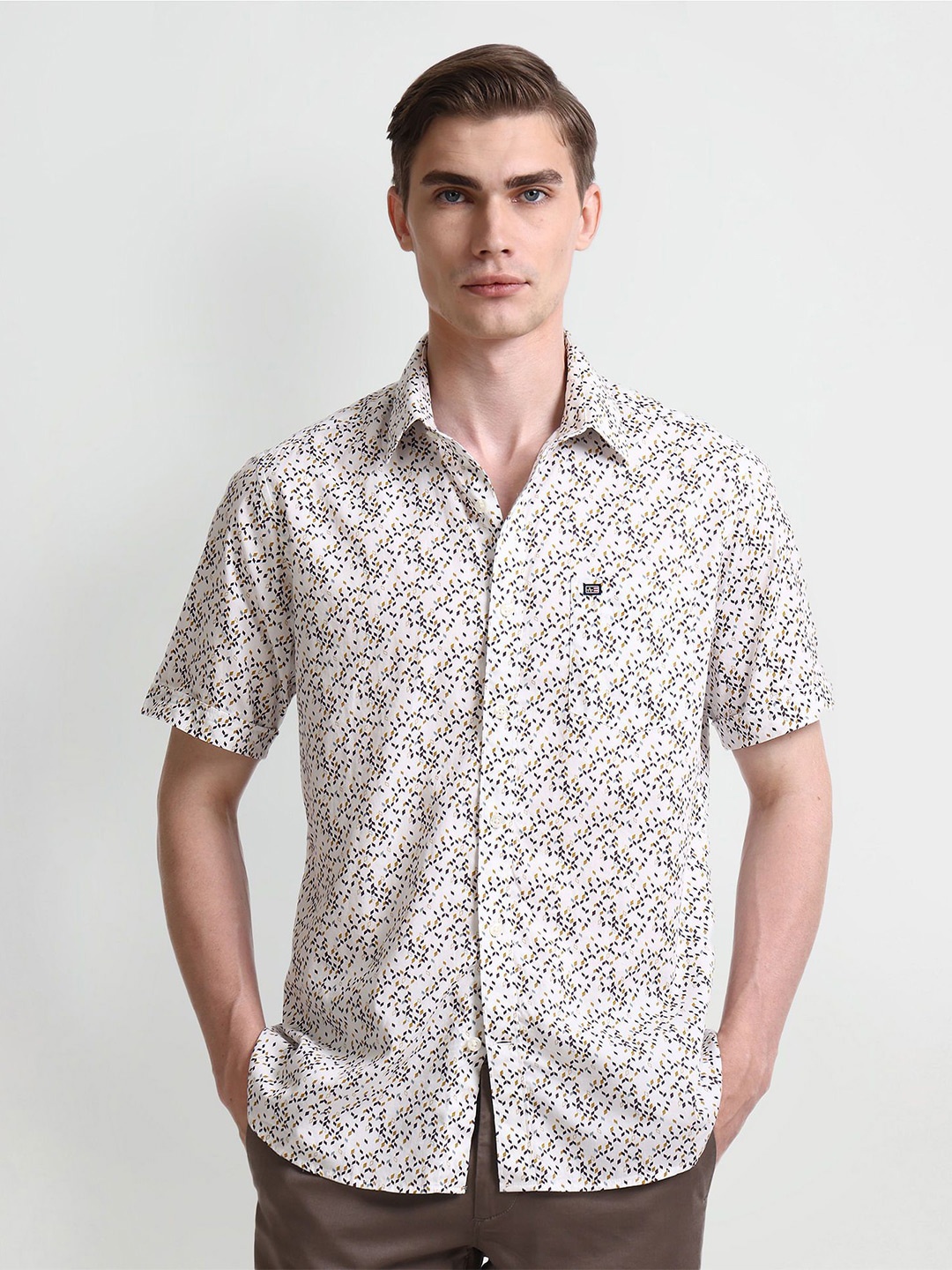 

Arrow Sport Men Floral Opaque Printed Casual Shirt, White
