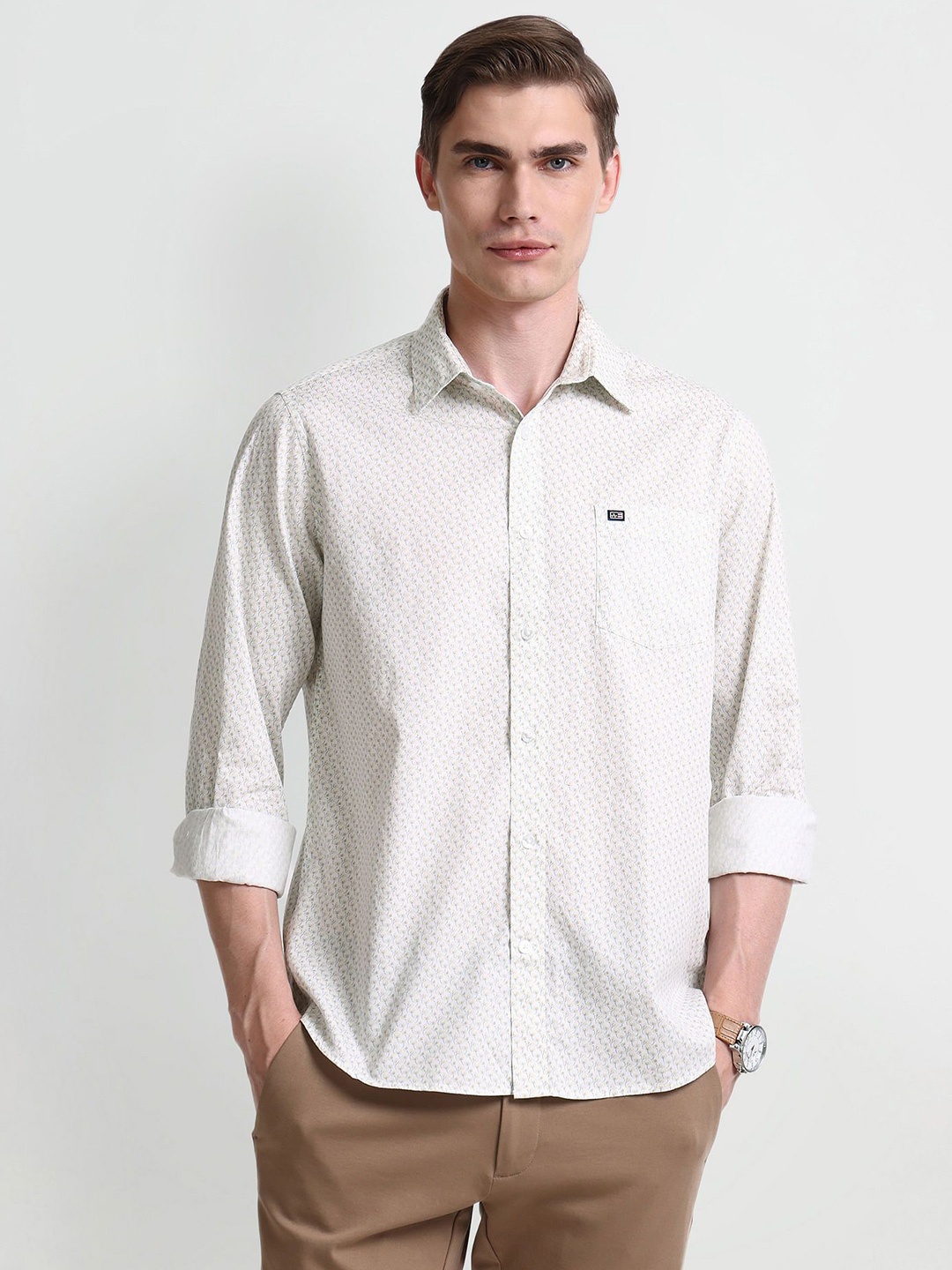 

Arrow Sport Men Opaque Printed Casual Shirt, White