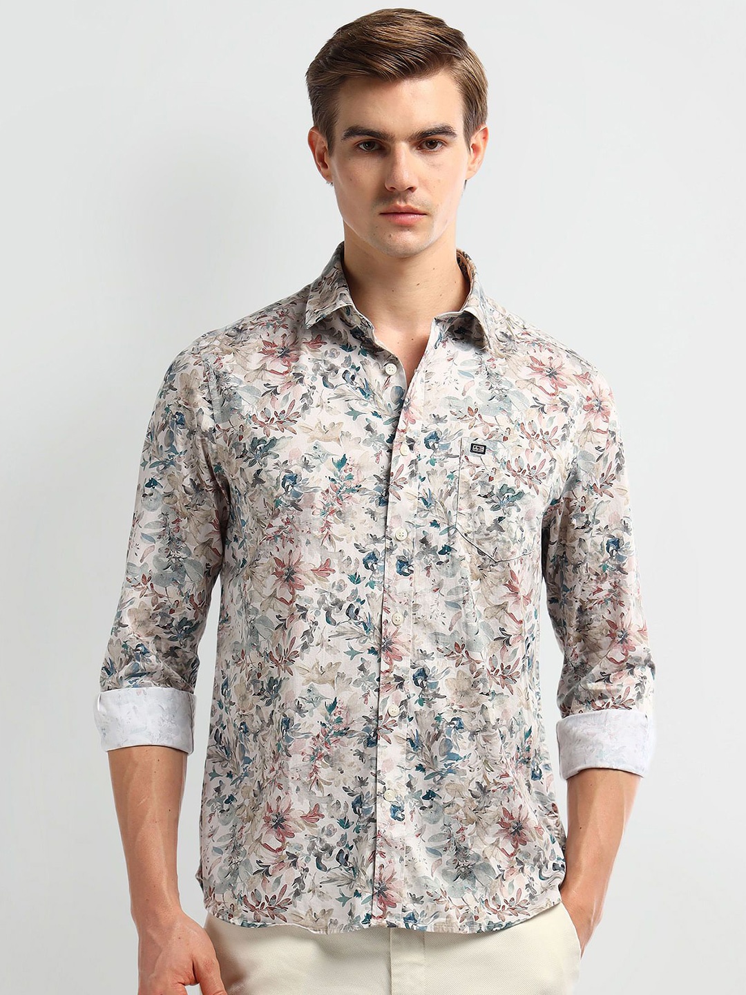 

Arrow Sport Men Floral Opaque Printed Casual Shirt, Beige