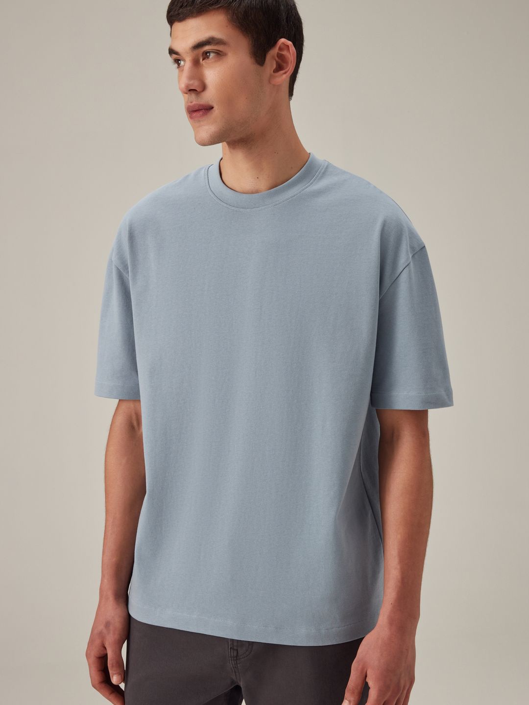 

NEXT Relaxed Fit Pure Cotton T-shirt, Blue