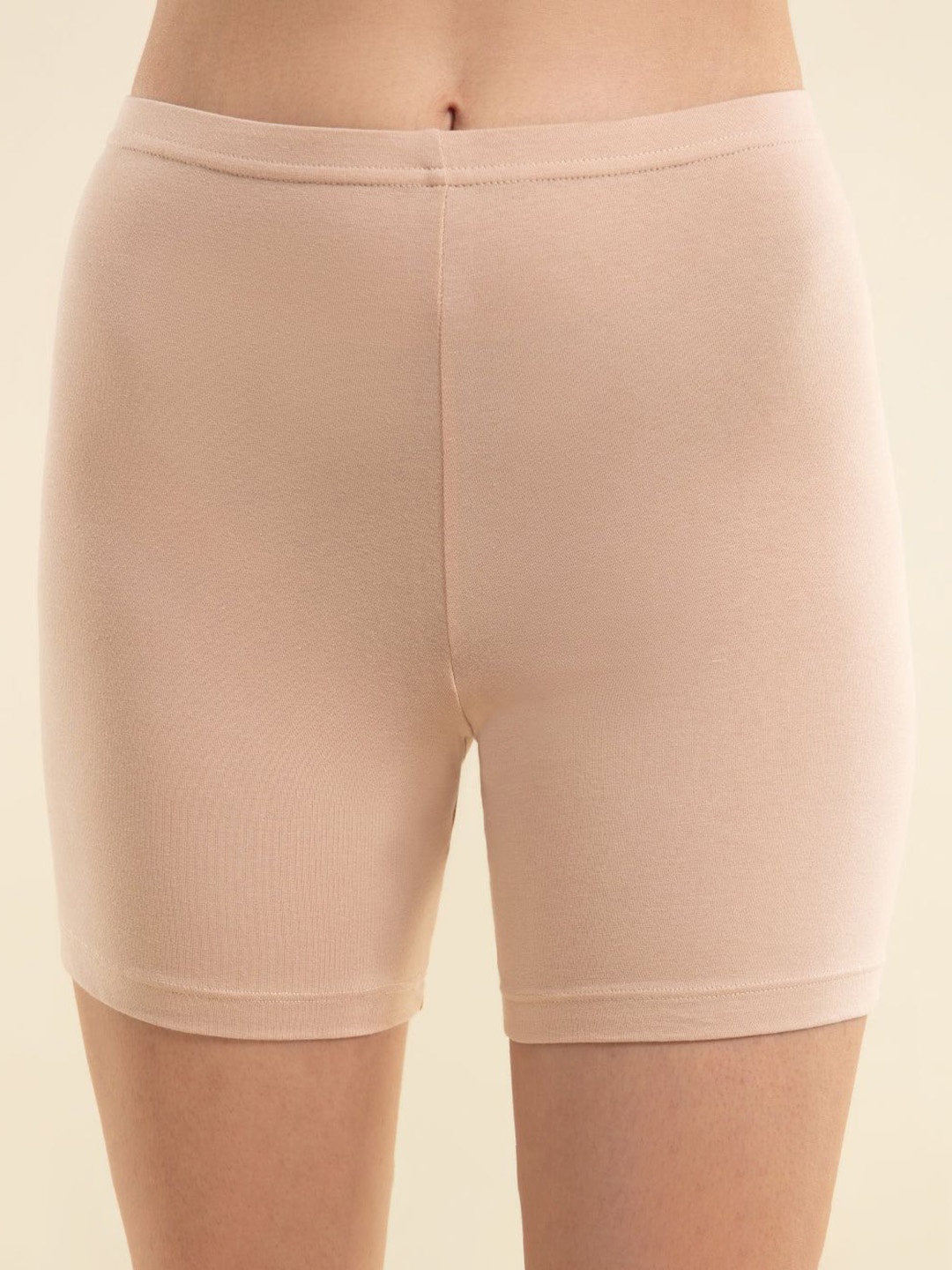 

Nykd Women Slim Fit Training or Gym Shorts, Beige