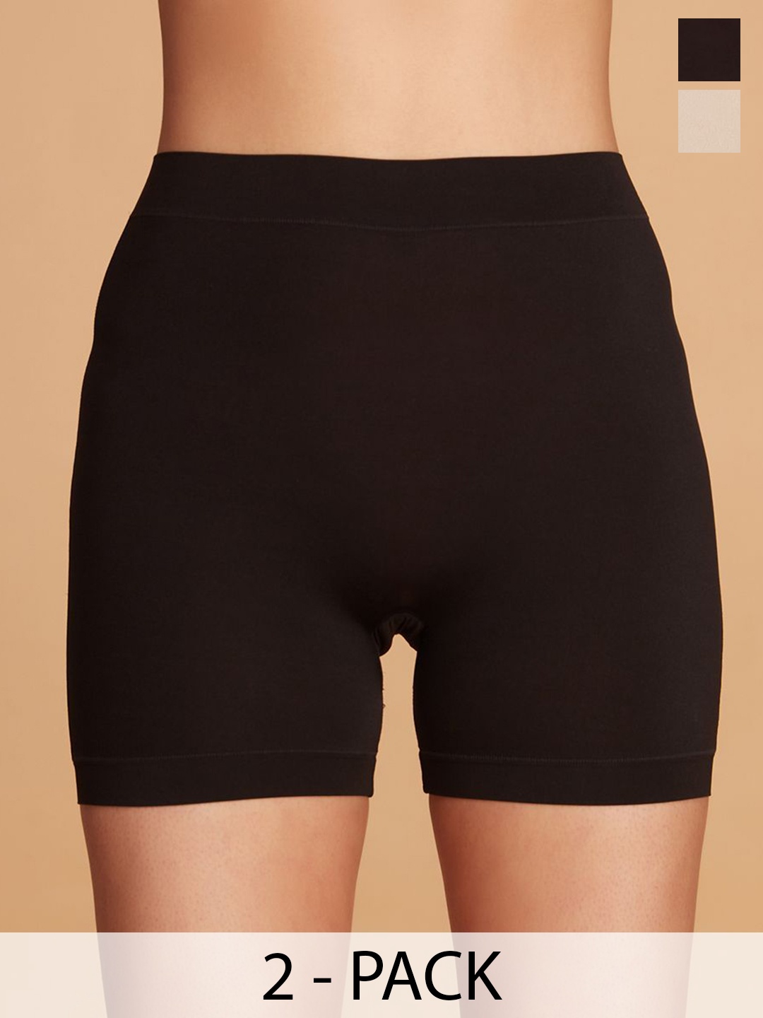 Nykd Women Slim Fit Training or Gym Sports Shorts, Black