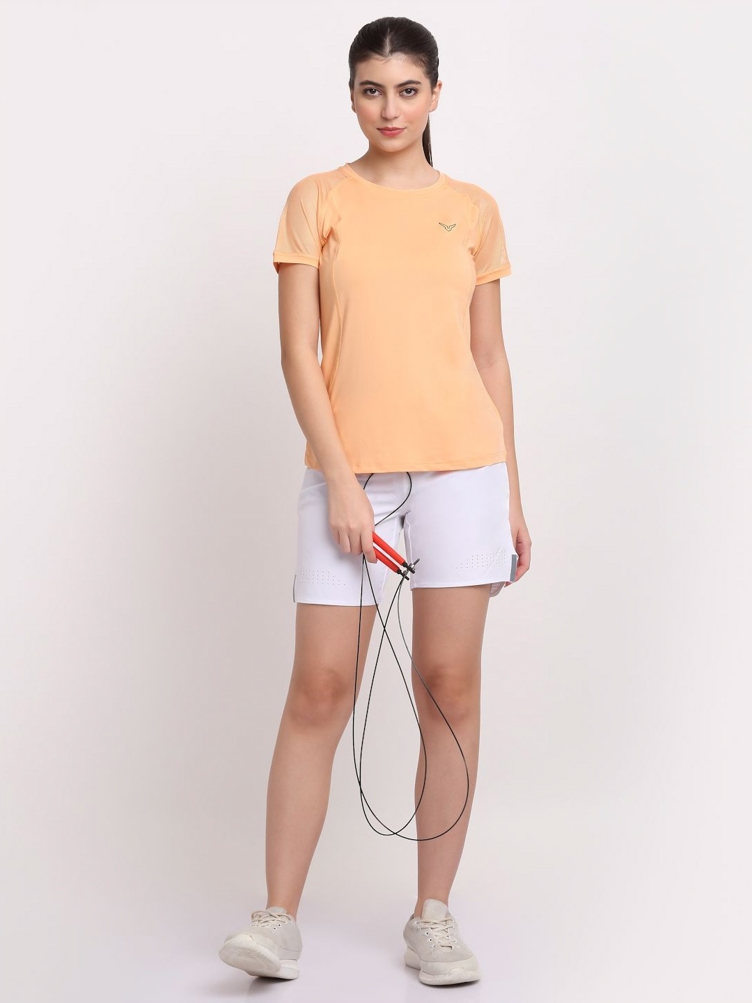 

Invincible Women Applique T-shirt, Peach