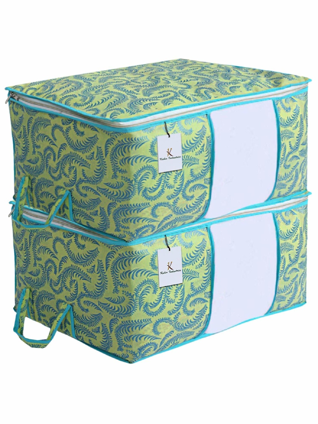 

Kuber Industries Green 2 Pieces Regular Multi-Utility Organisers