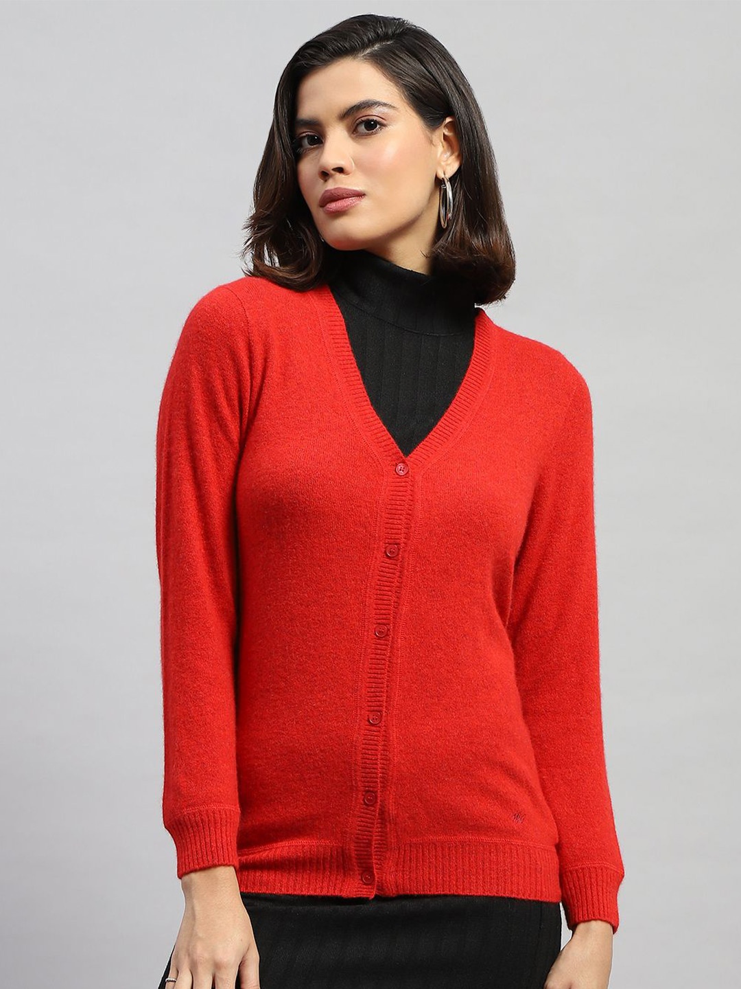 

Monte Carlo Women Woollen Cardigan, Red