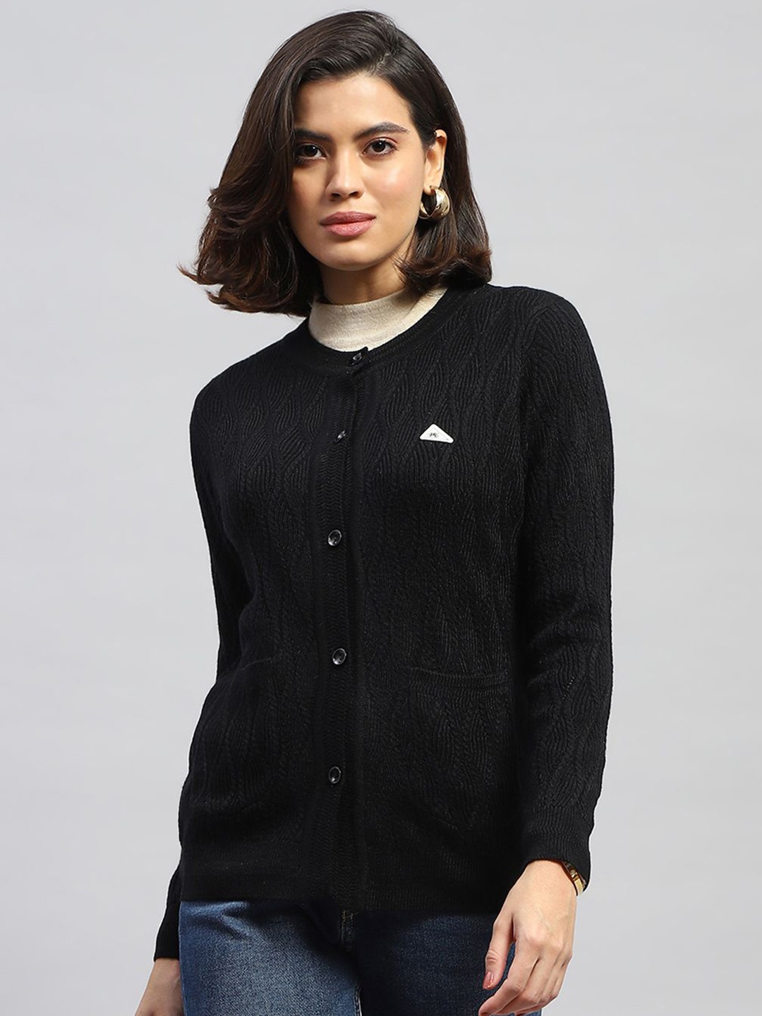 

Monte Carlo Women Woollen Cardigan, Black