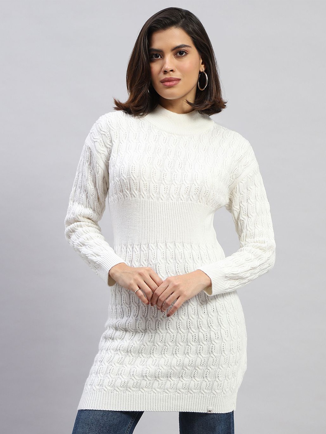 

Monte Carlo Woollen Longline Top, Off white