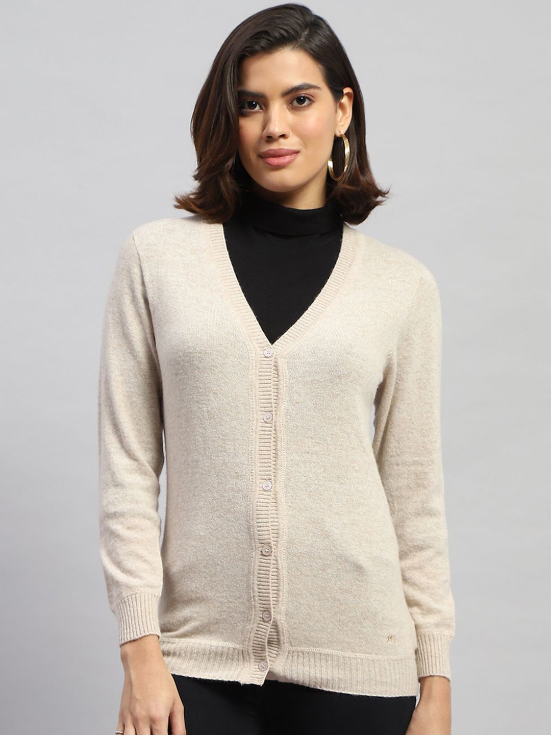 

Monte Carlo Women Woollen Cardigan, Cream
