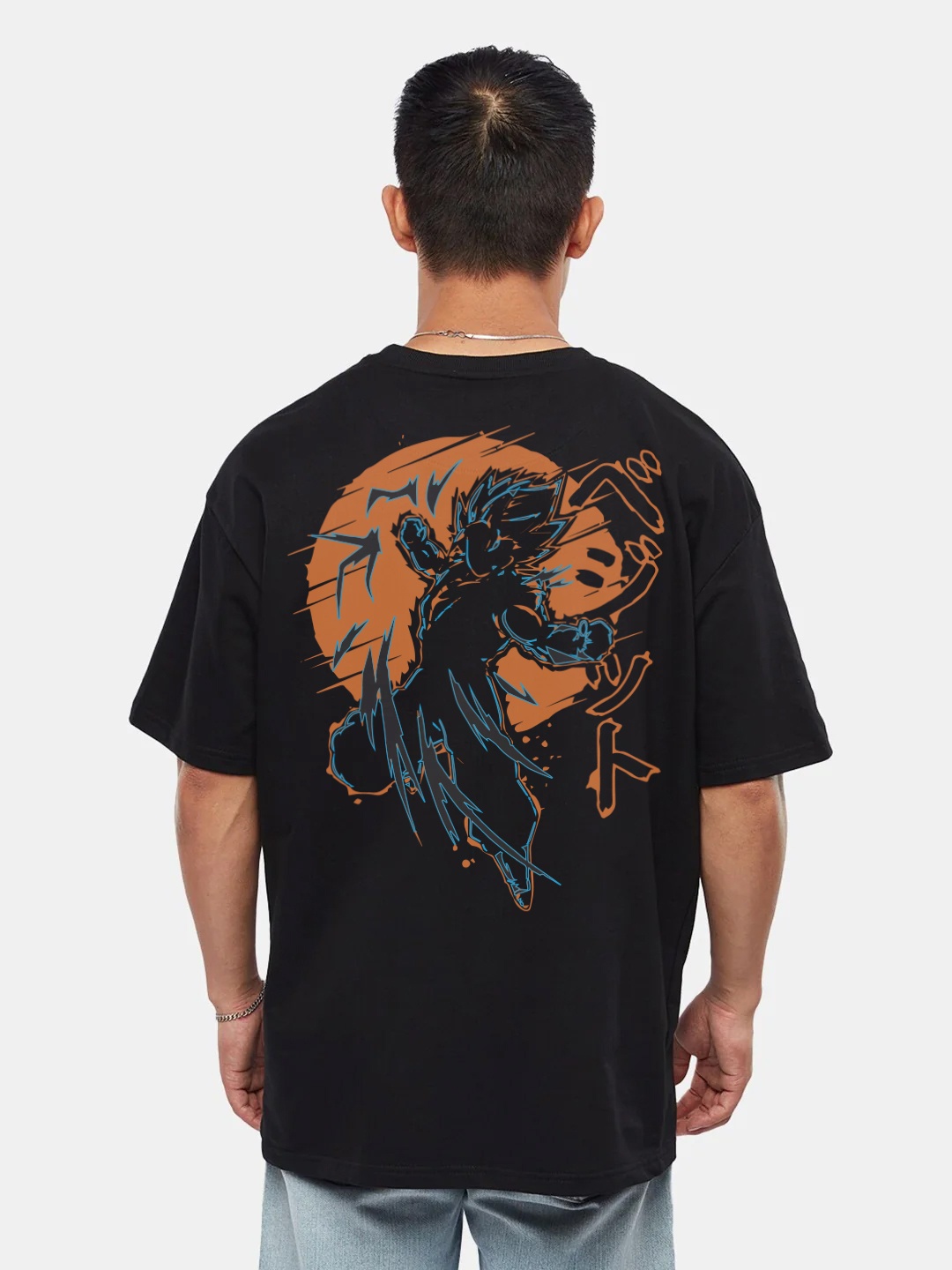 

RARESCAPE Men Printed Raw Edge T-shirt, Black