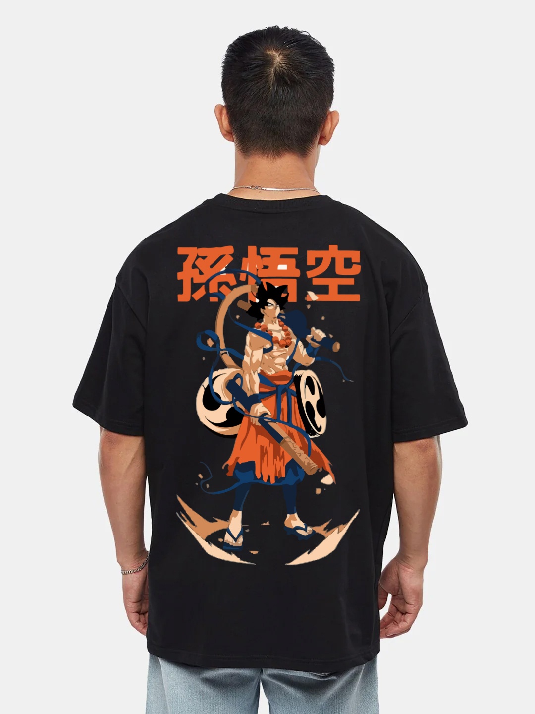 

RARESCAPE Men Printed Raw Edge T-shirt, Black