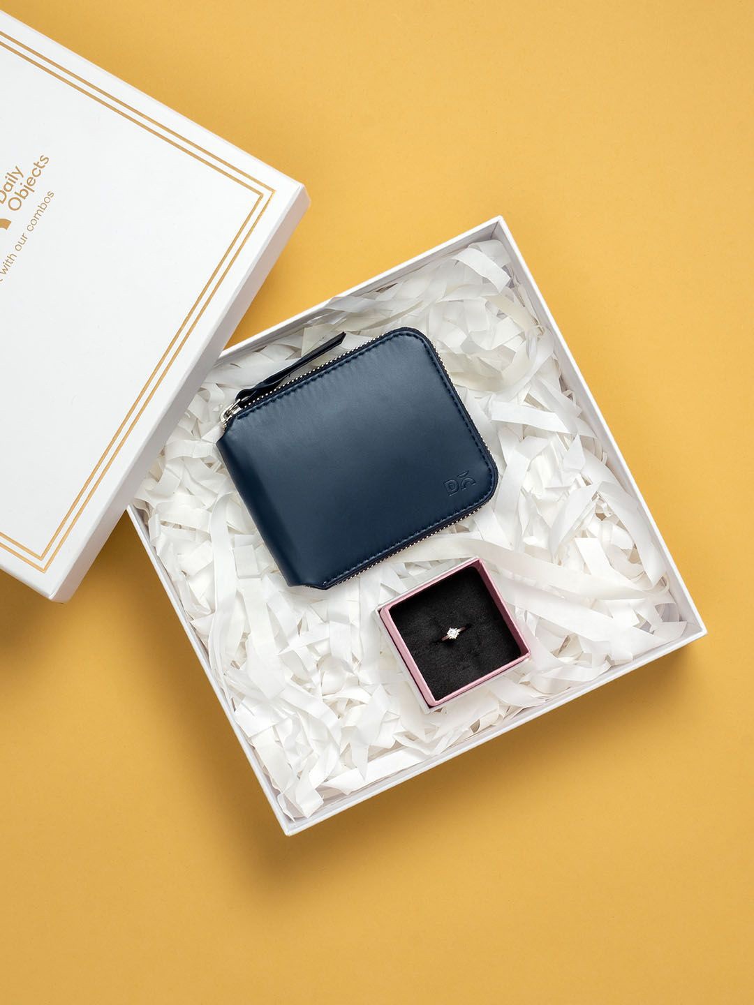 

DailyObjects Women Wallet & Ring Accessory Gift Set, Silver