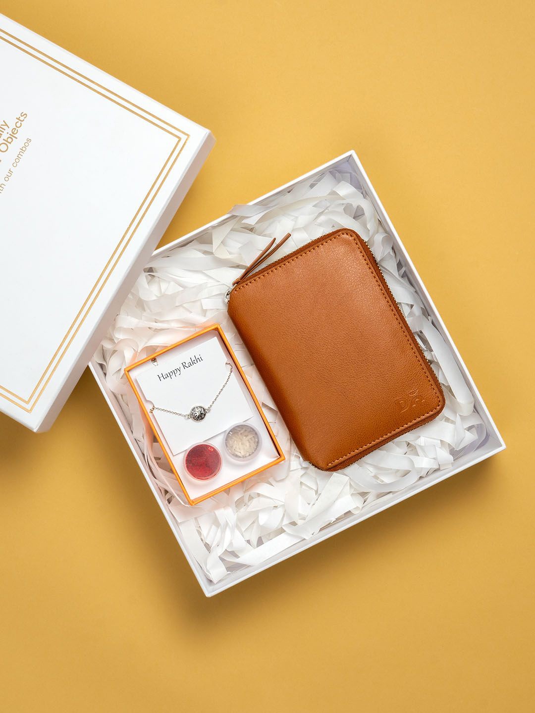 

DailyObjects 925 Sterling Silver Rakhi Gift Set With Passport Wallet