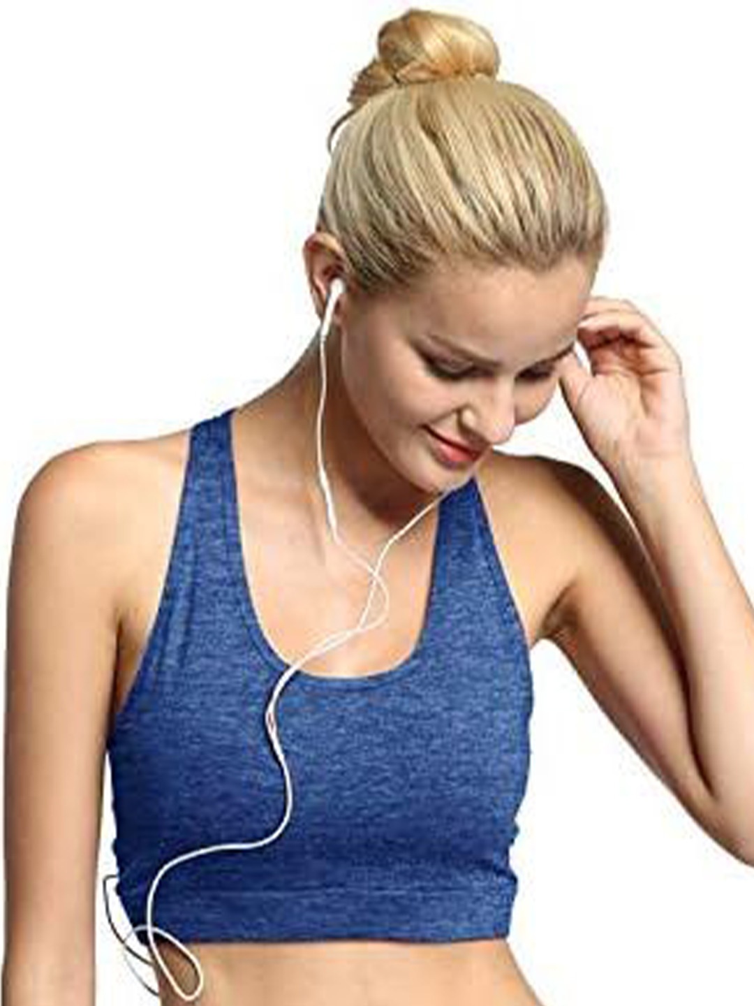 

Munaafi Women Full Coverage Seamless Non-Wired Lightly Padded Bra, Blue