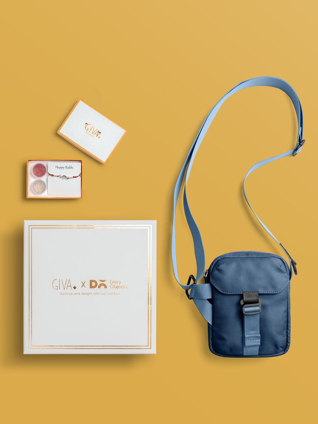 

DailyObjects Printed Structured Satchel, Blue