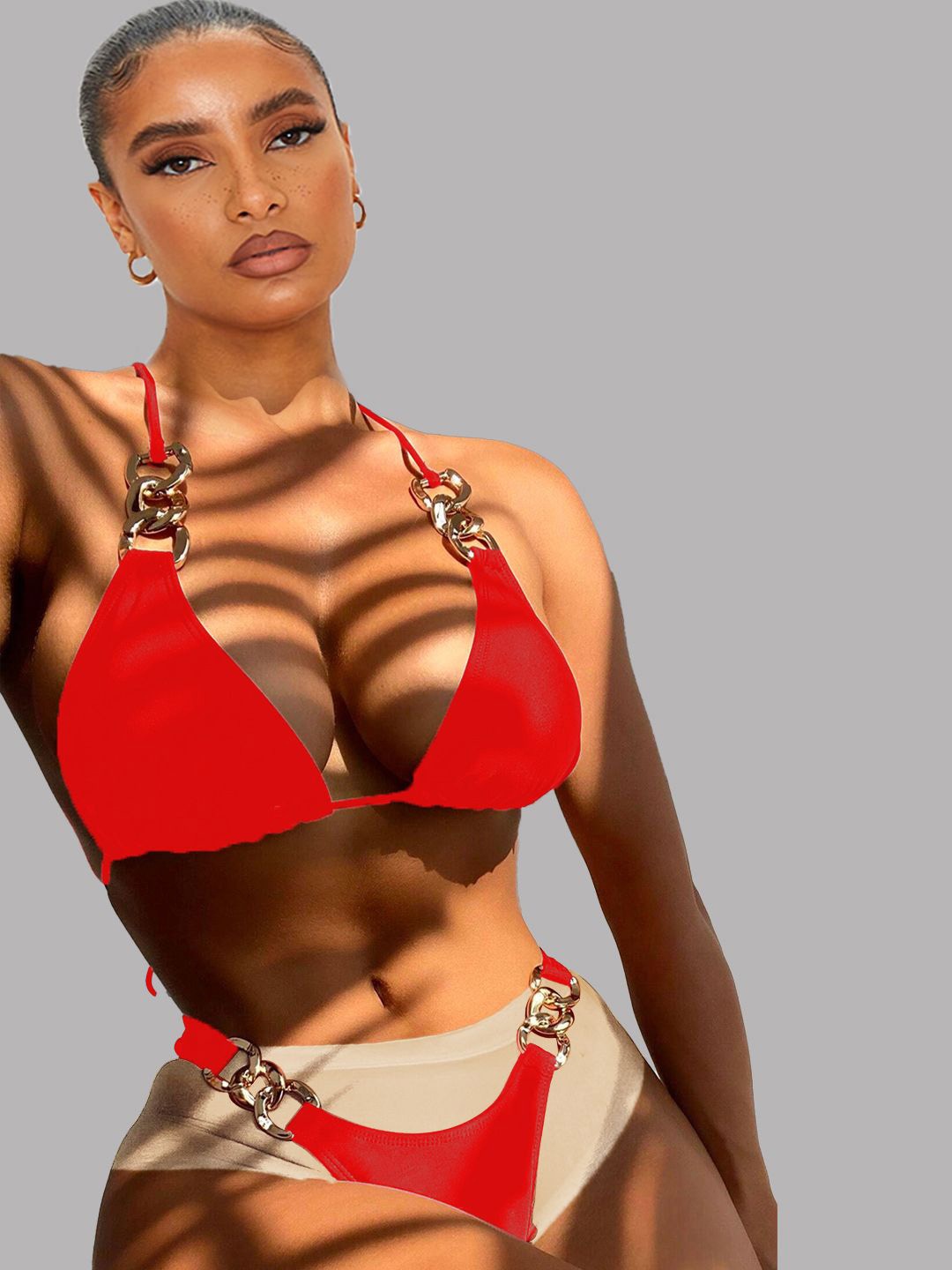 

VAGHBHATT Low-Rise Non-Padded Lingerie Set BK-34-RED-P3