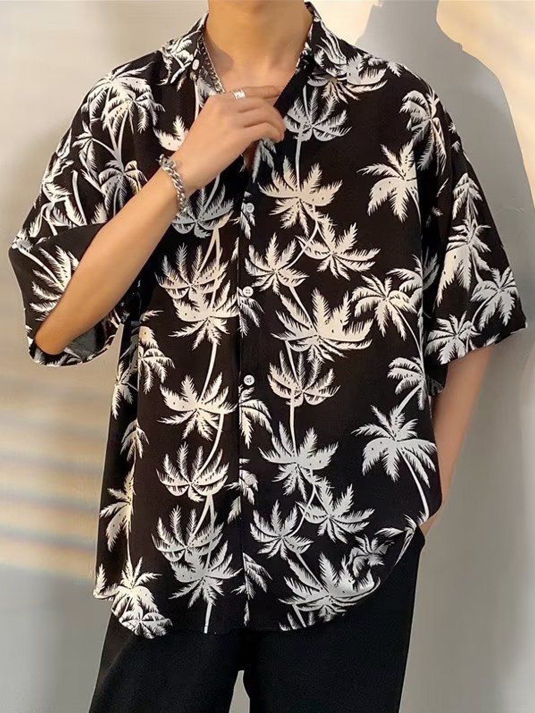 

StyleCast Men Floral Opaque Printed Casual Shirt, Black