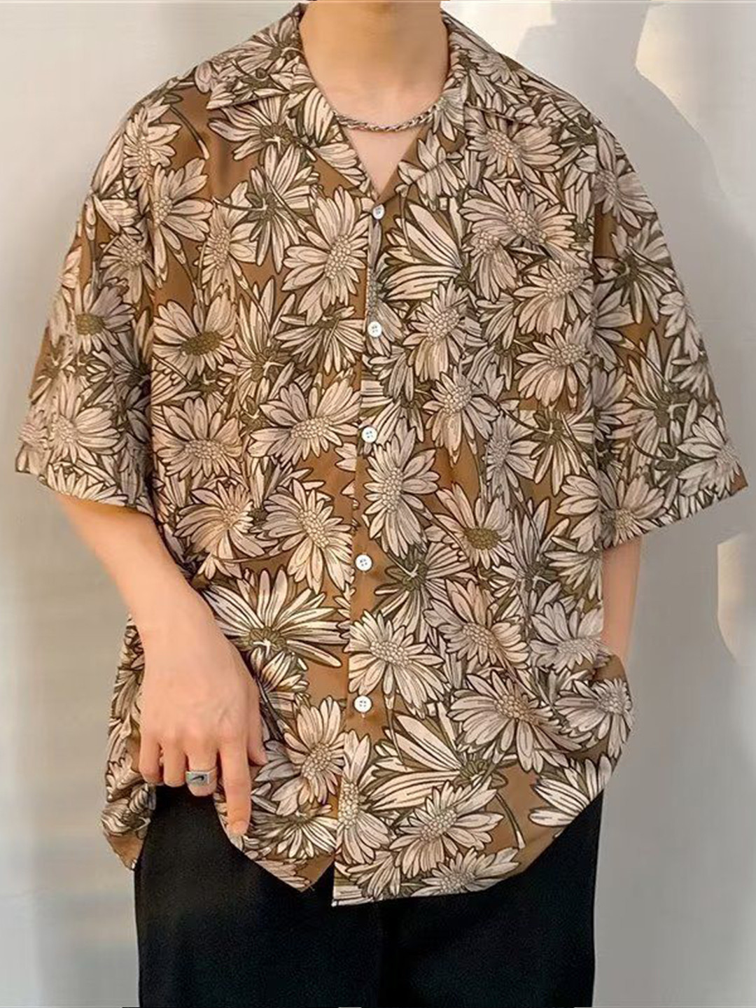 

StyleCast Men Floral Opaque Printed Casual Shirt, Brown