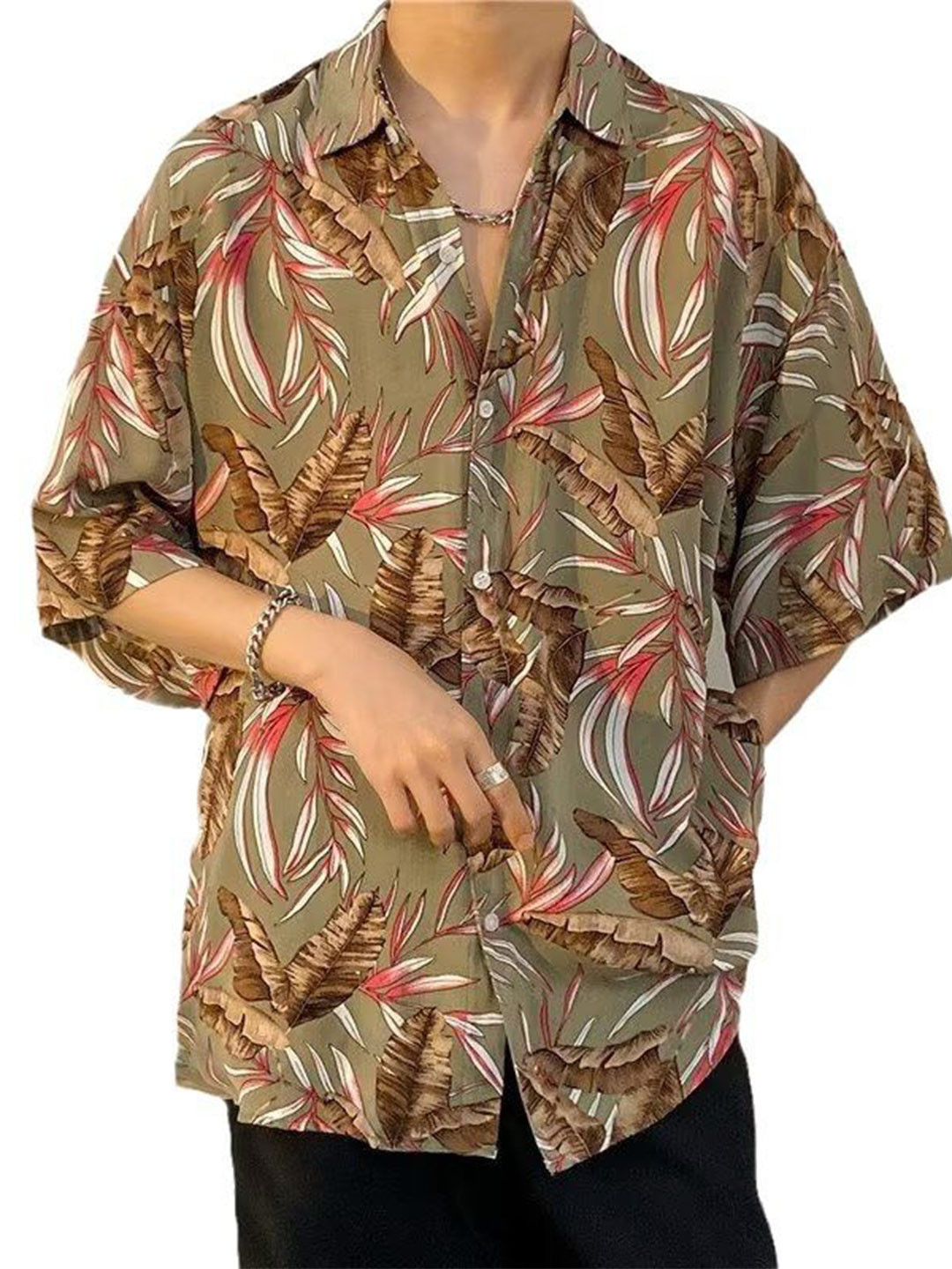 

StyleCast Men Floral Opaque Printed Casual Shirt, Brown
