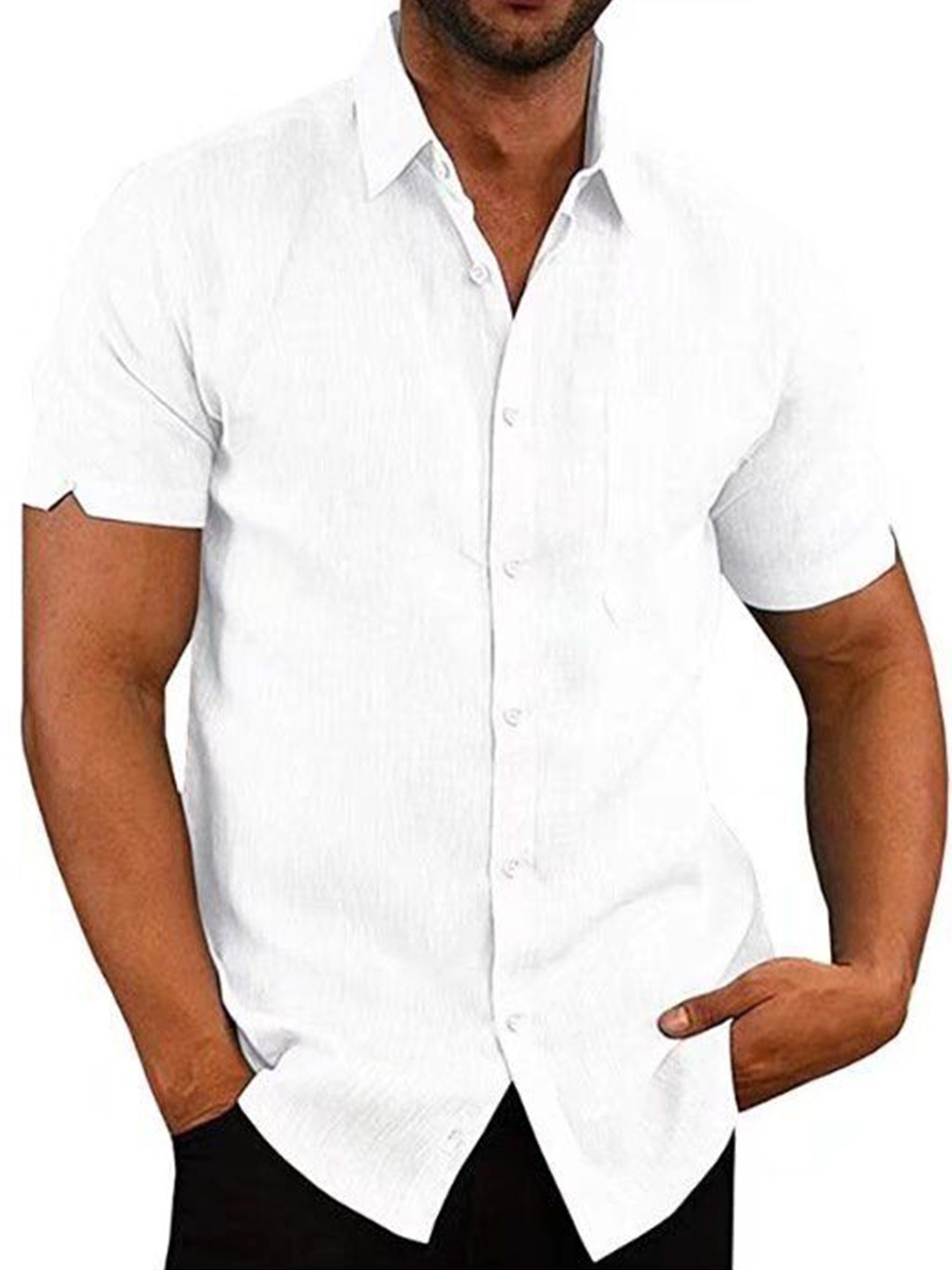 

StyleCast Men Opaque Casual Shirt, White