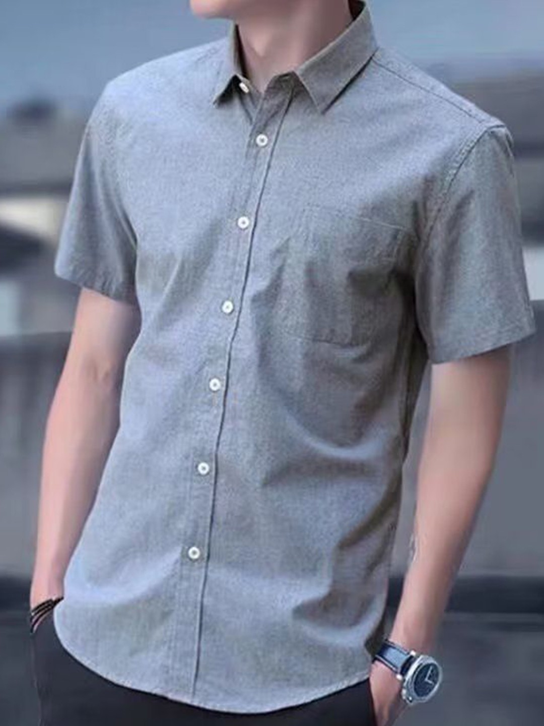 

StyleCast Men Opaque Casual Shirt, Grey
