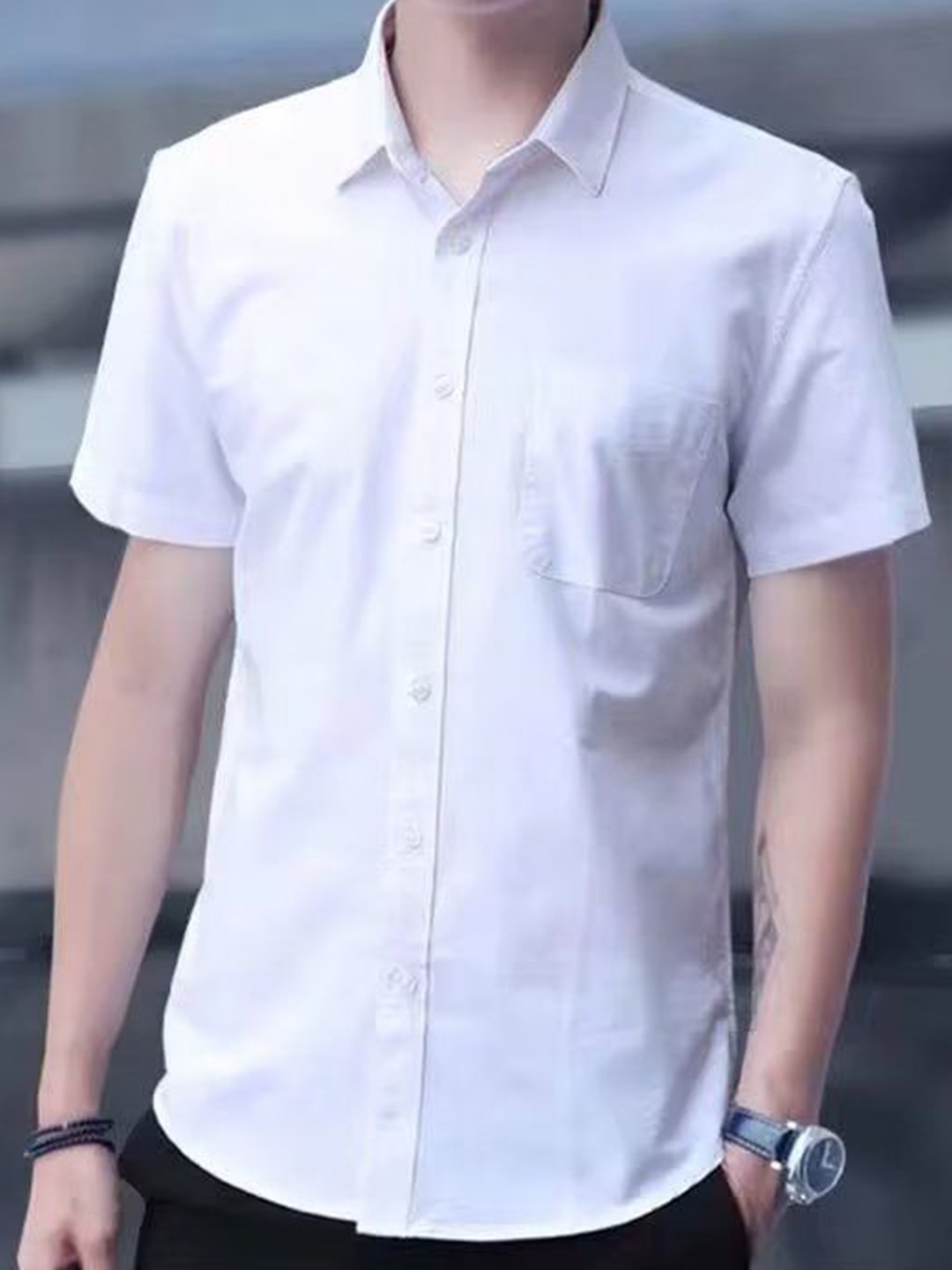 

StyleCast Men Opaque Casual Shirt, White