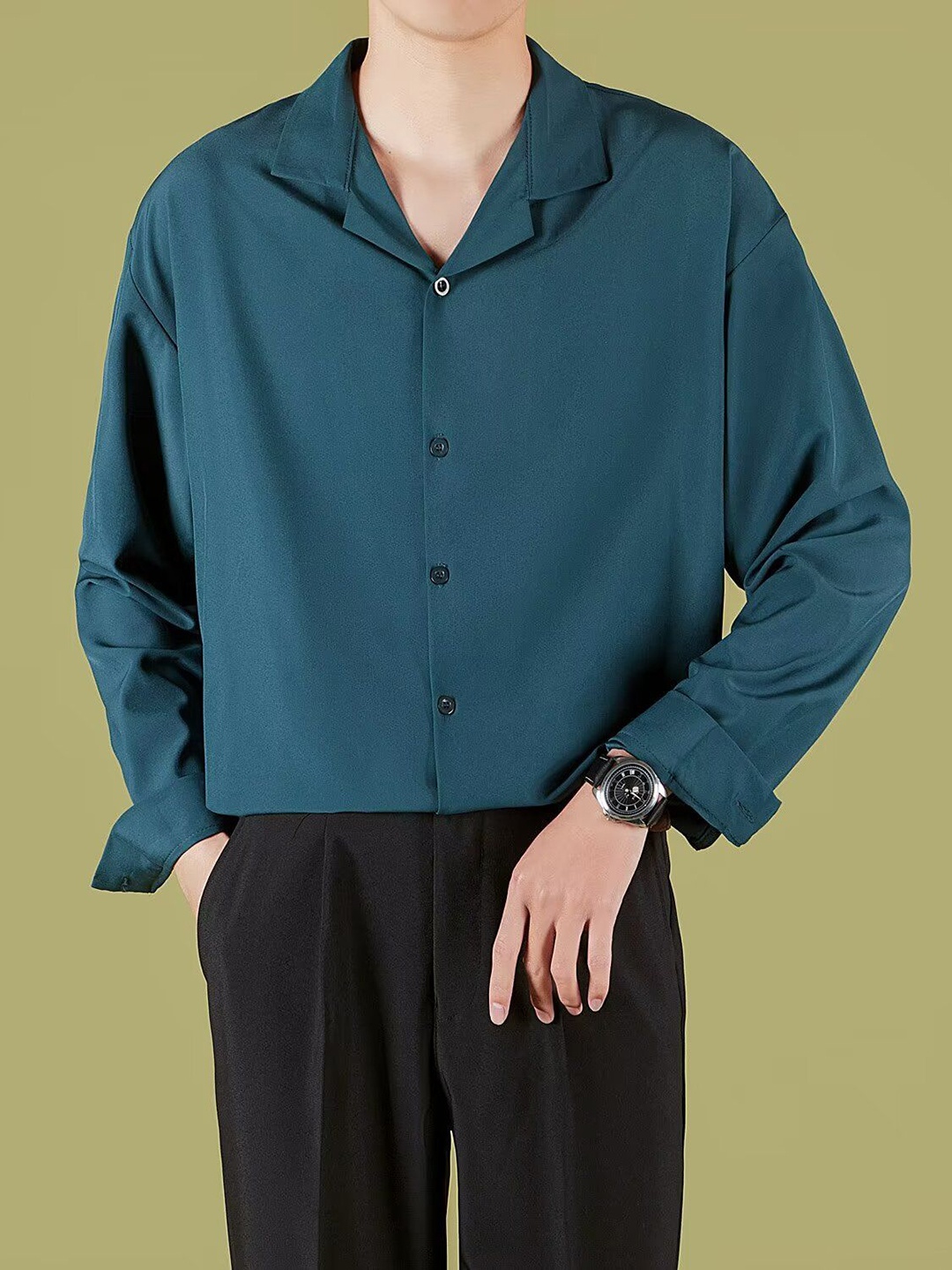 

StyleCast Men Opaque Formal Shirt, Teal