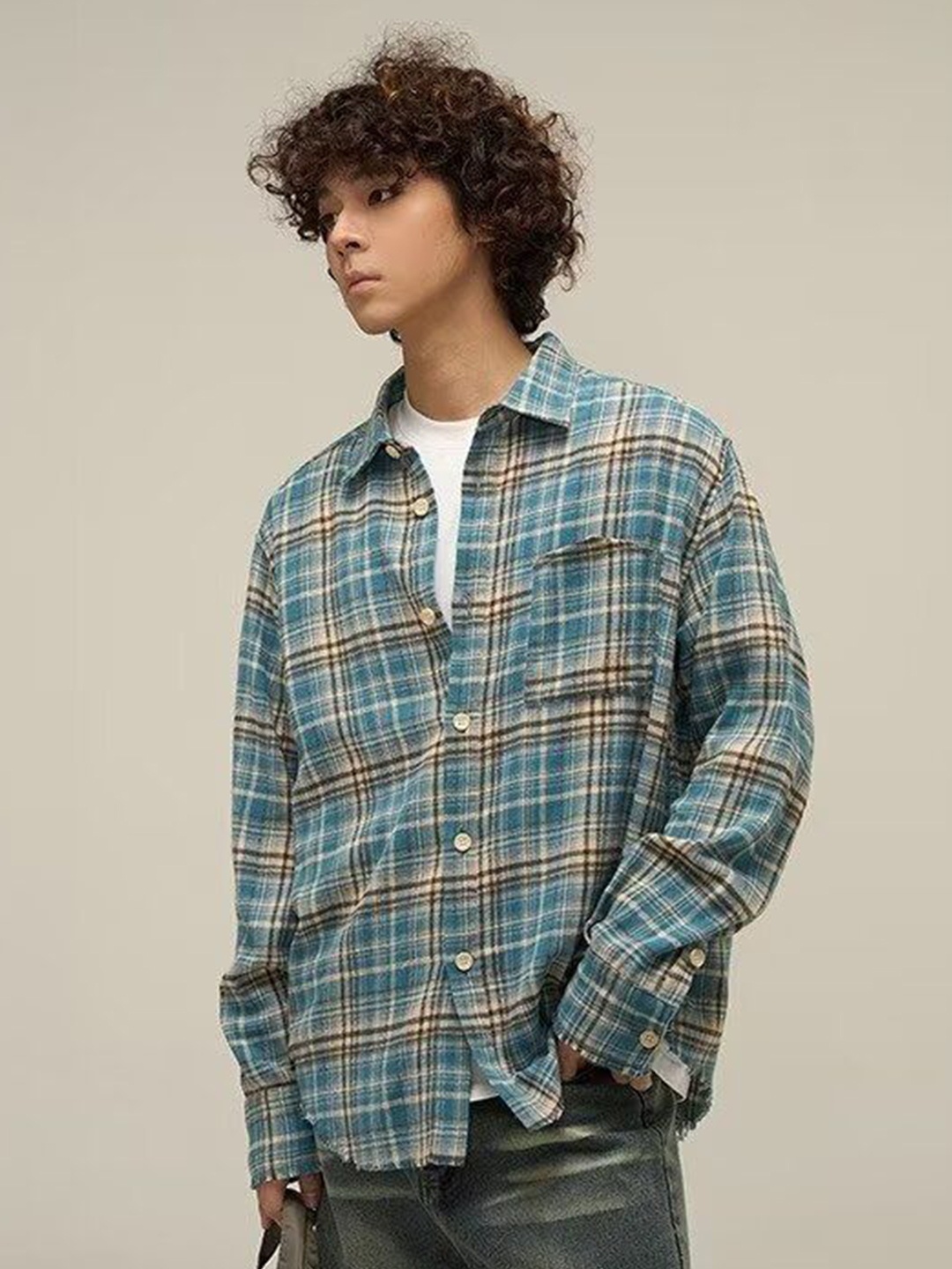 

StyleCast Men Tartan Checks Opaque Checked Casual Shirt, Blue