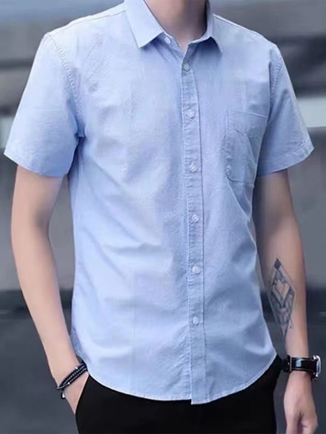 

StyleCast Men Opaque Casual Shirt, Blue