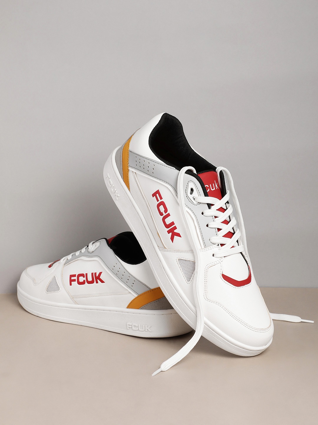 

FCUK Men Everyday Sneakers, White
