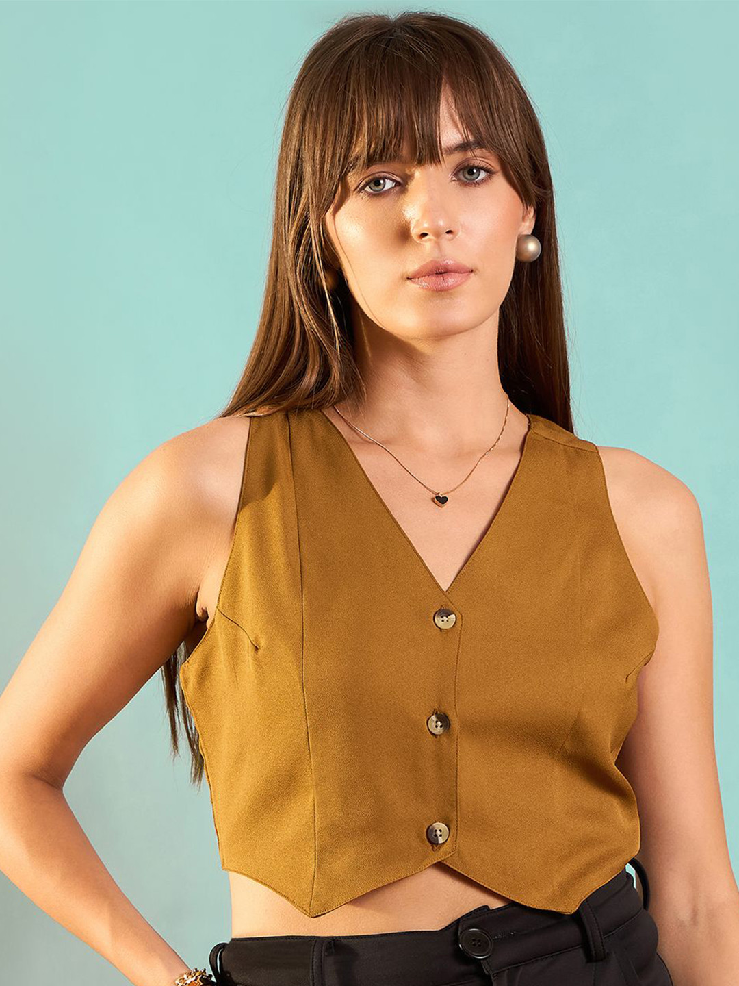 

RARE Crop Top, Mustard