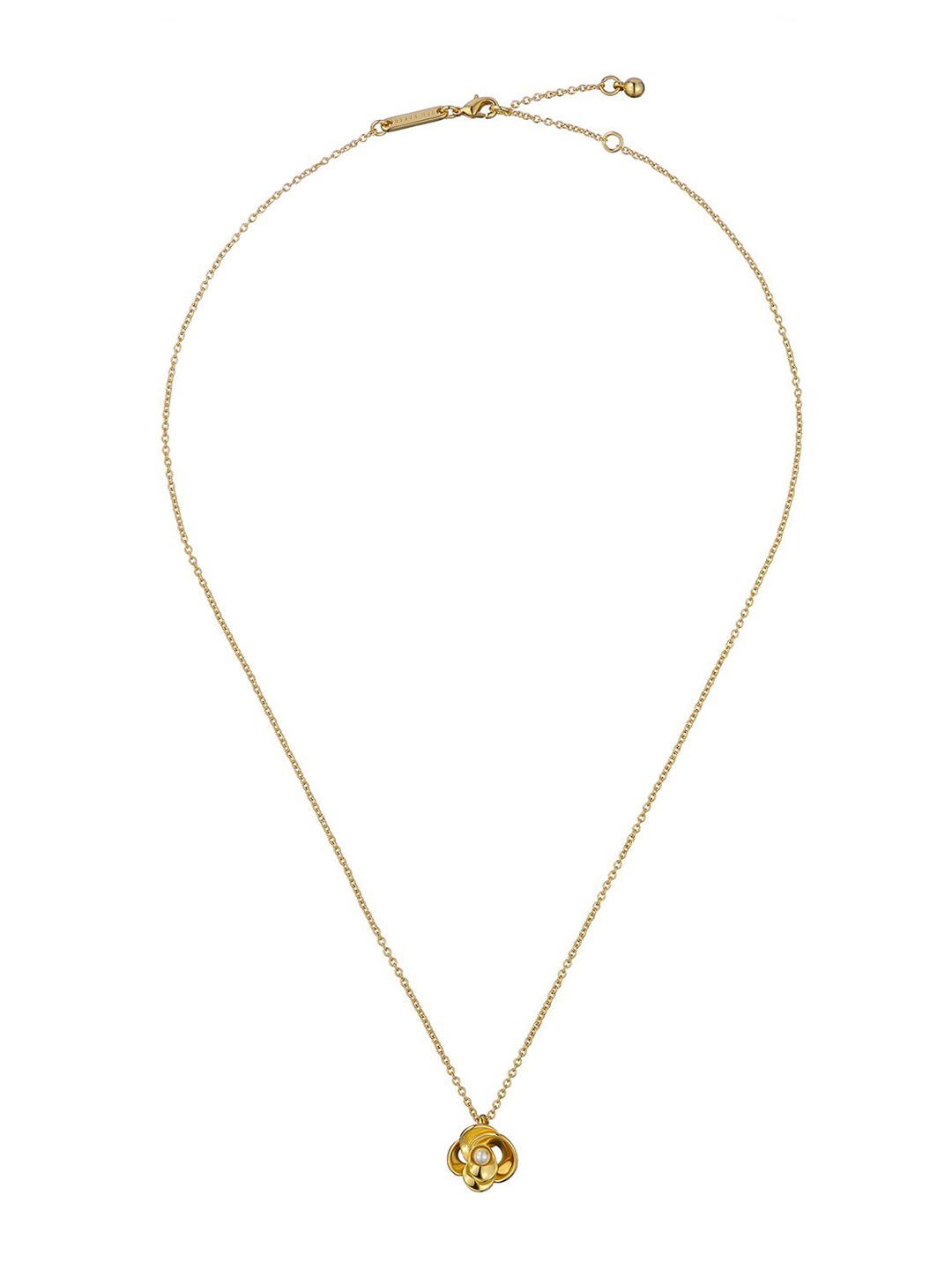 

Ted Baker Gold-Plated Pearls Beaded Floral Pendant with Chain