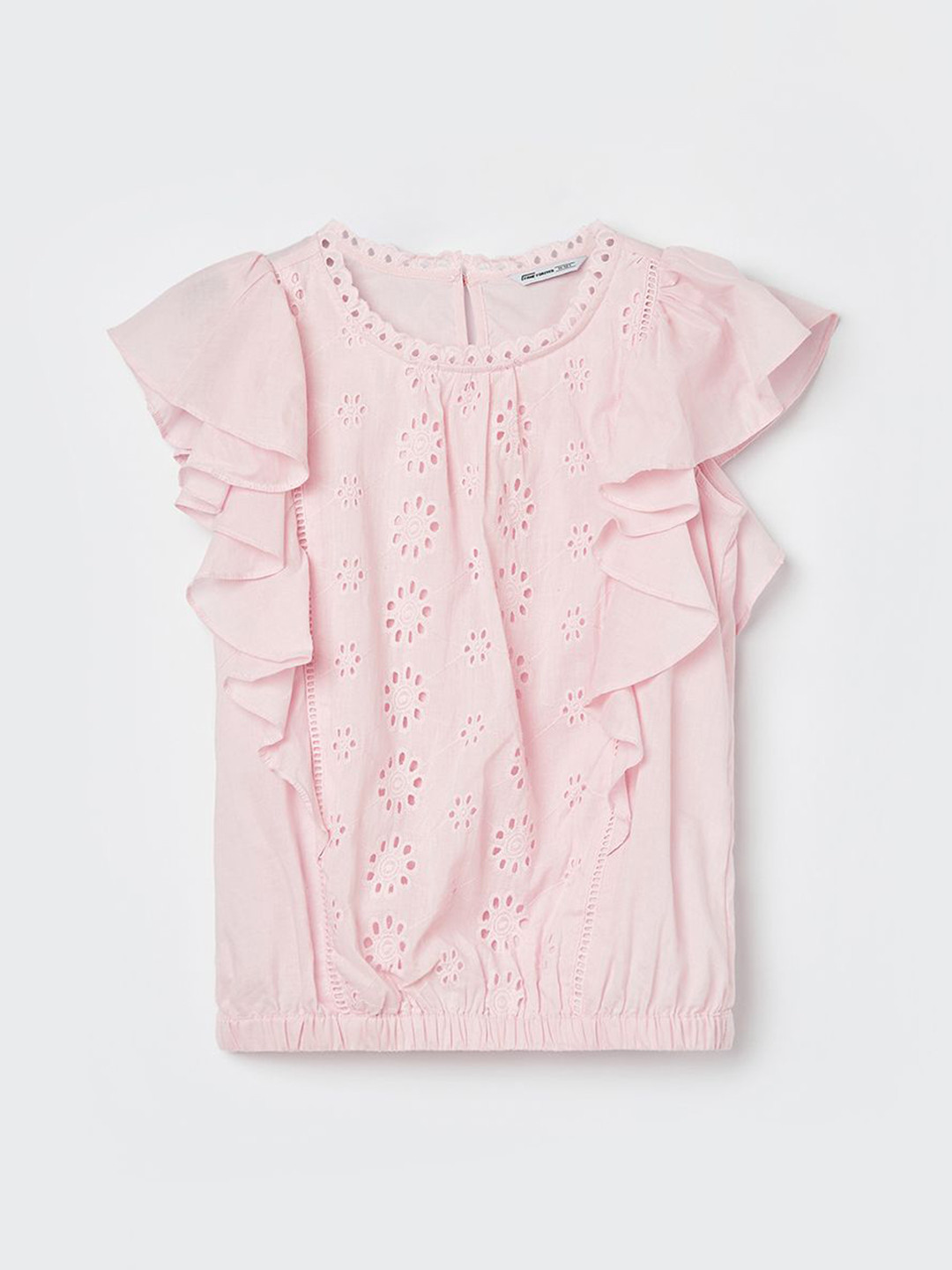

Fame Forever by Lifestyle Flutter Sleeve Cotton Top, Pink