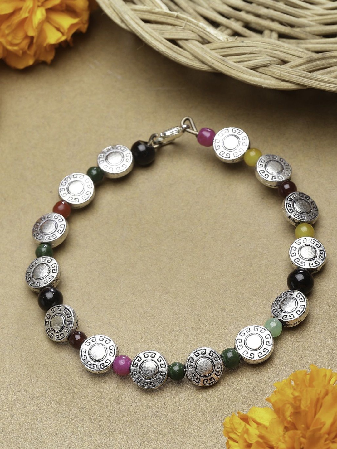 

Sanjog Wraparound Rakhi Bracelet, Silver