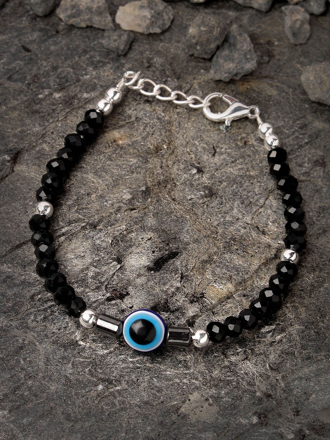 

Sanjog German Silver Beaded Wraparound Bracelet, Black