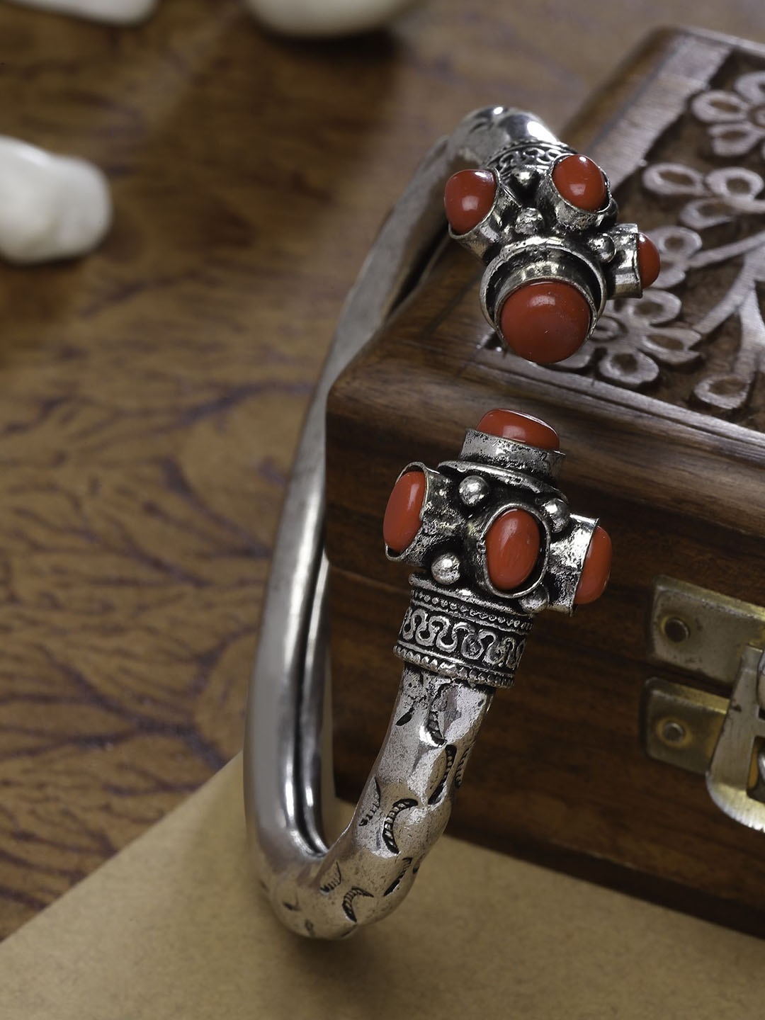 

Sanjog Wraparound Rakhi Bracelet, Silver