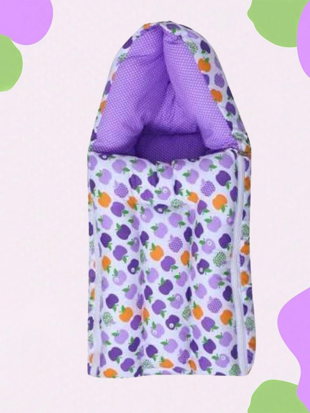 

DALUCI Infants Printed Pure Cotton Lightweight Baby Sleeping Bag, Purple
