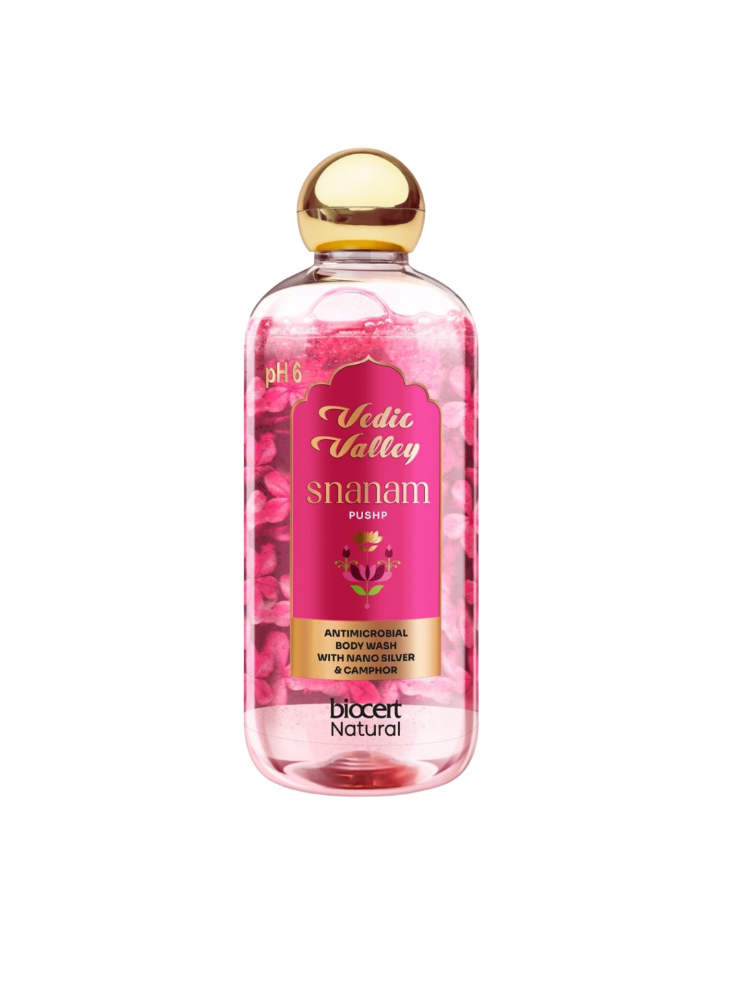 

Vedic Valley Snanam Pushp Antimicrobial Body Wash with Nano Silver & Camphor - 300ml, Pink