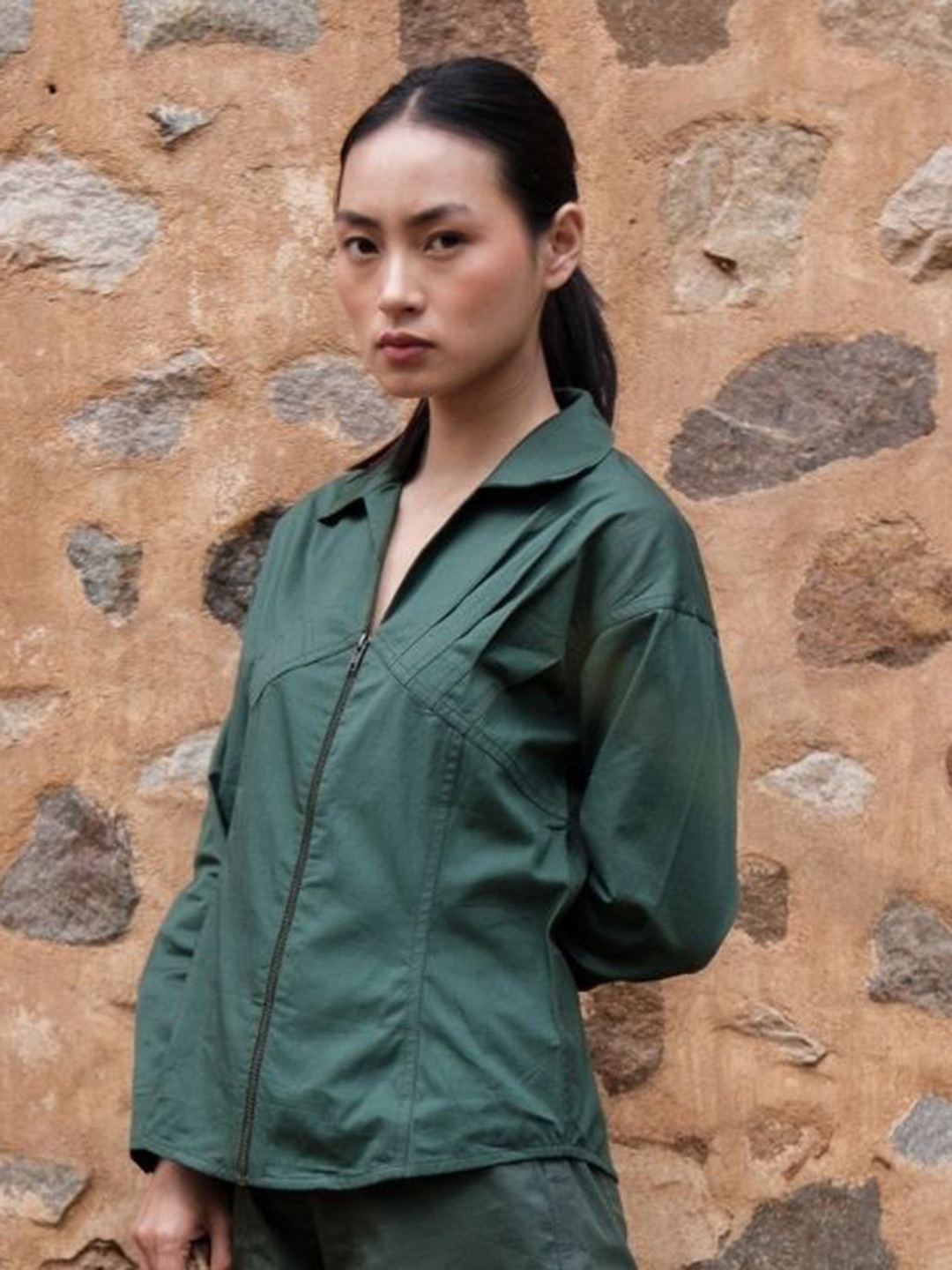 

The Terra Tribe Organic Cotton Shirt Style Top, Green