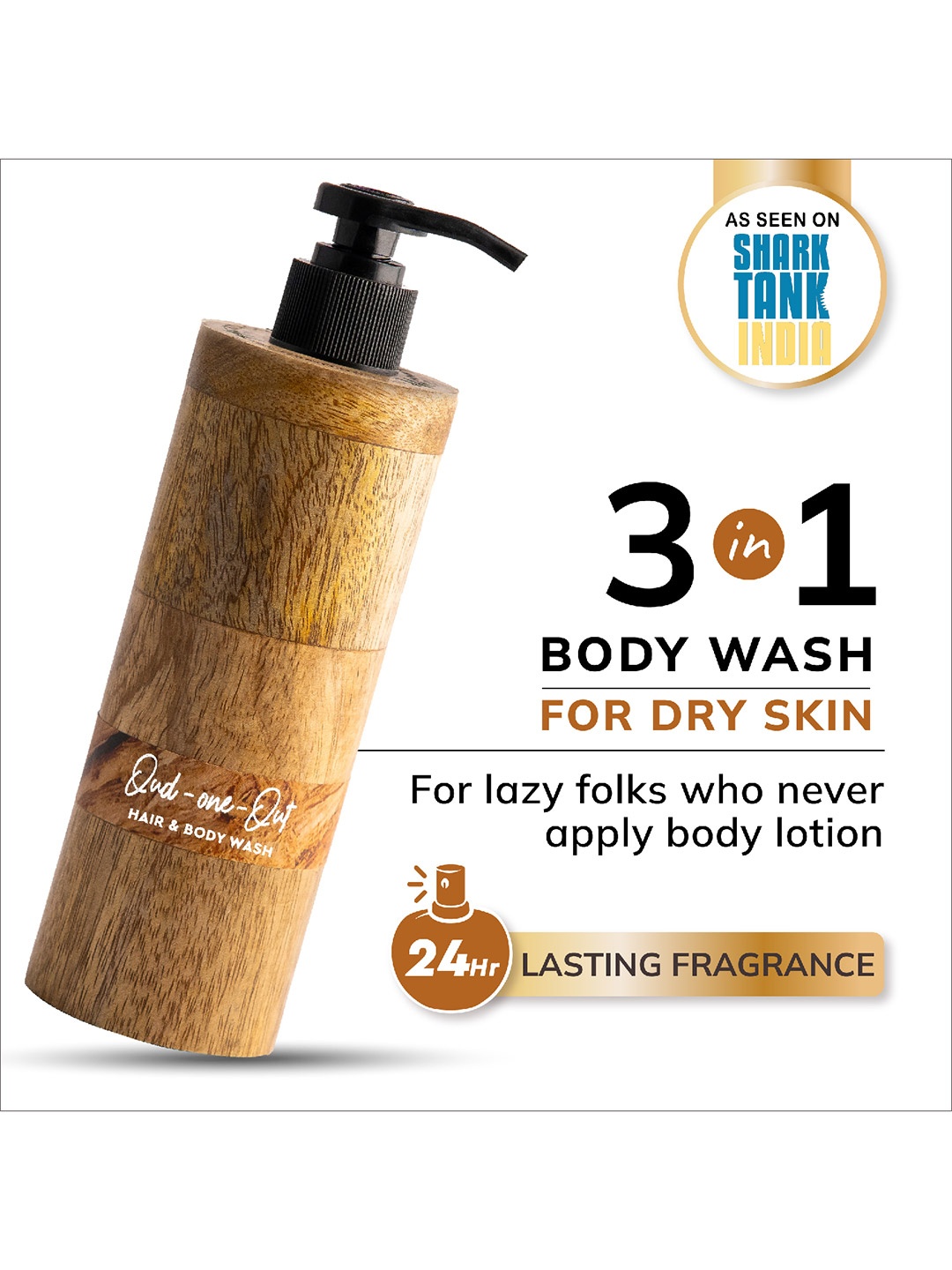 

Mintree Organic Oud-One-Out Body Wash With Ceramide-300 ml, Brown