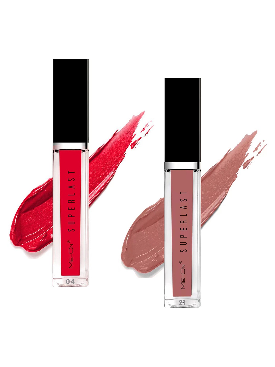 

ME-ON Set Of 2 Superlast Lip Gloss 6ml - Shades 04 & 21, Red