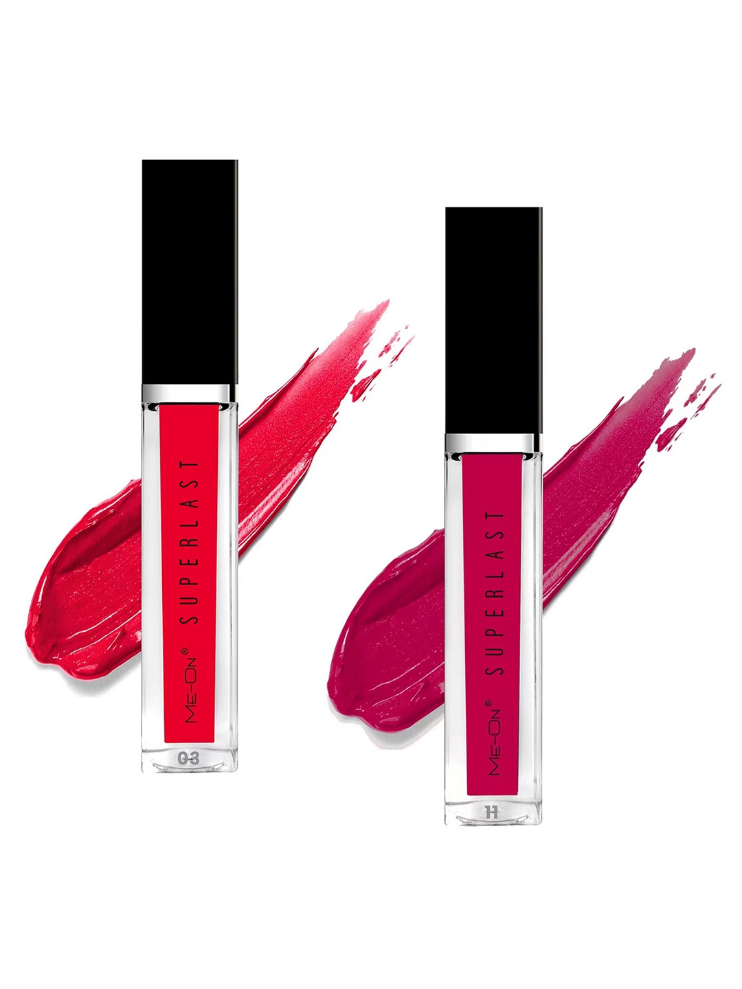 

ME-ON Pack Of 2 Superlast Lip Gloss- 03 & 11- 6ml, Red