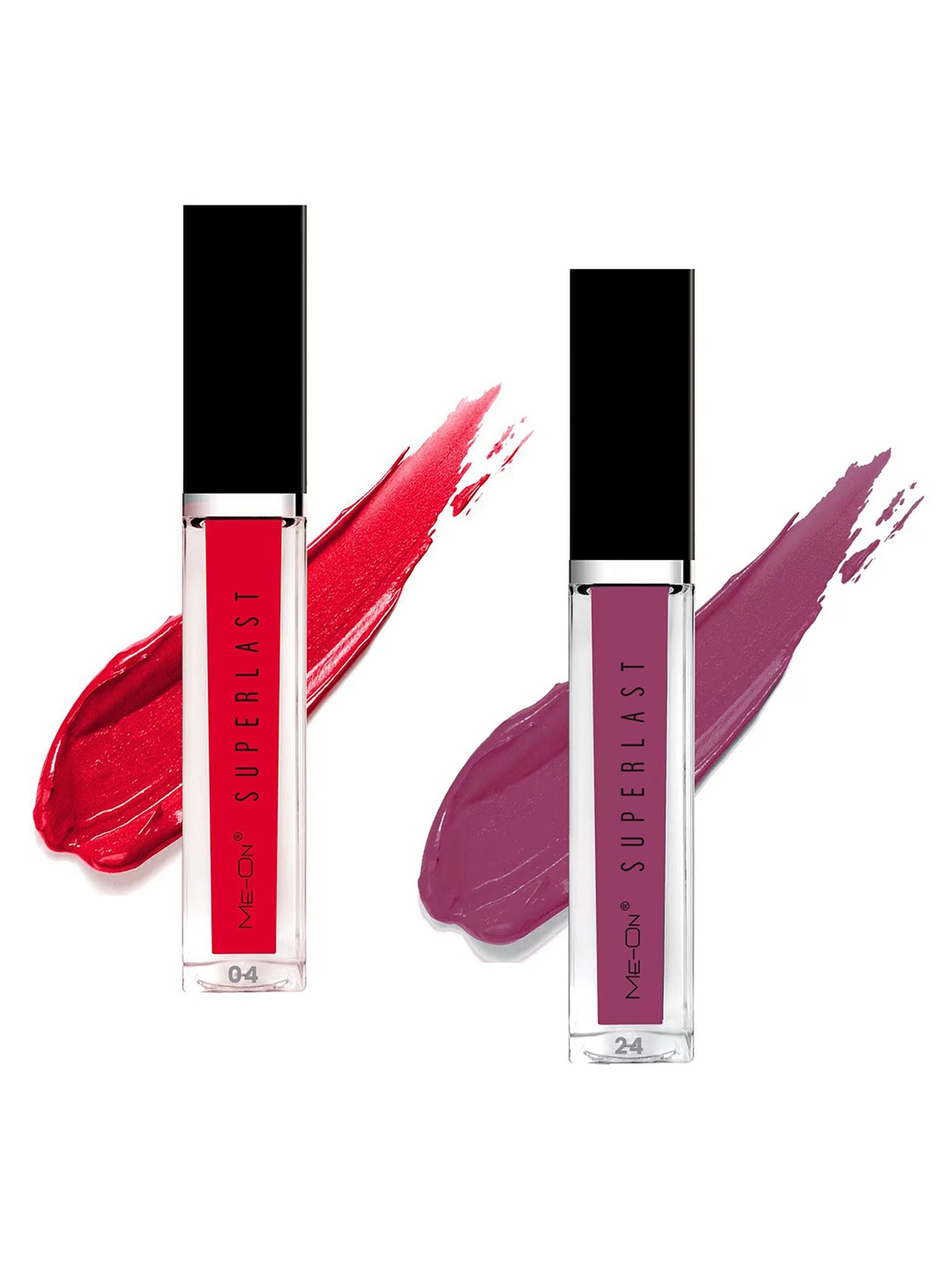 

ME-ON Set Of 2 Superlast Lip Gloss 6ml - Shades 04 & 24, Red