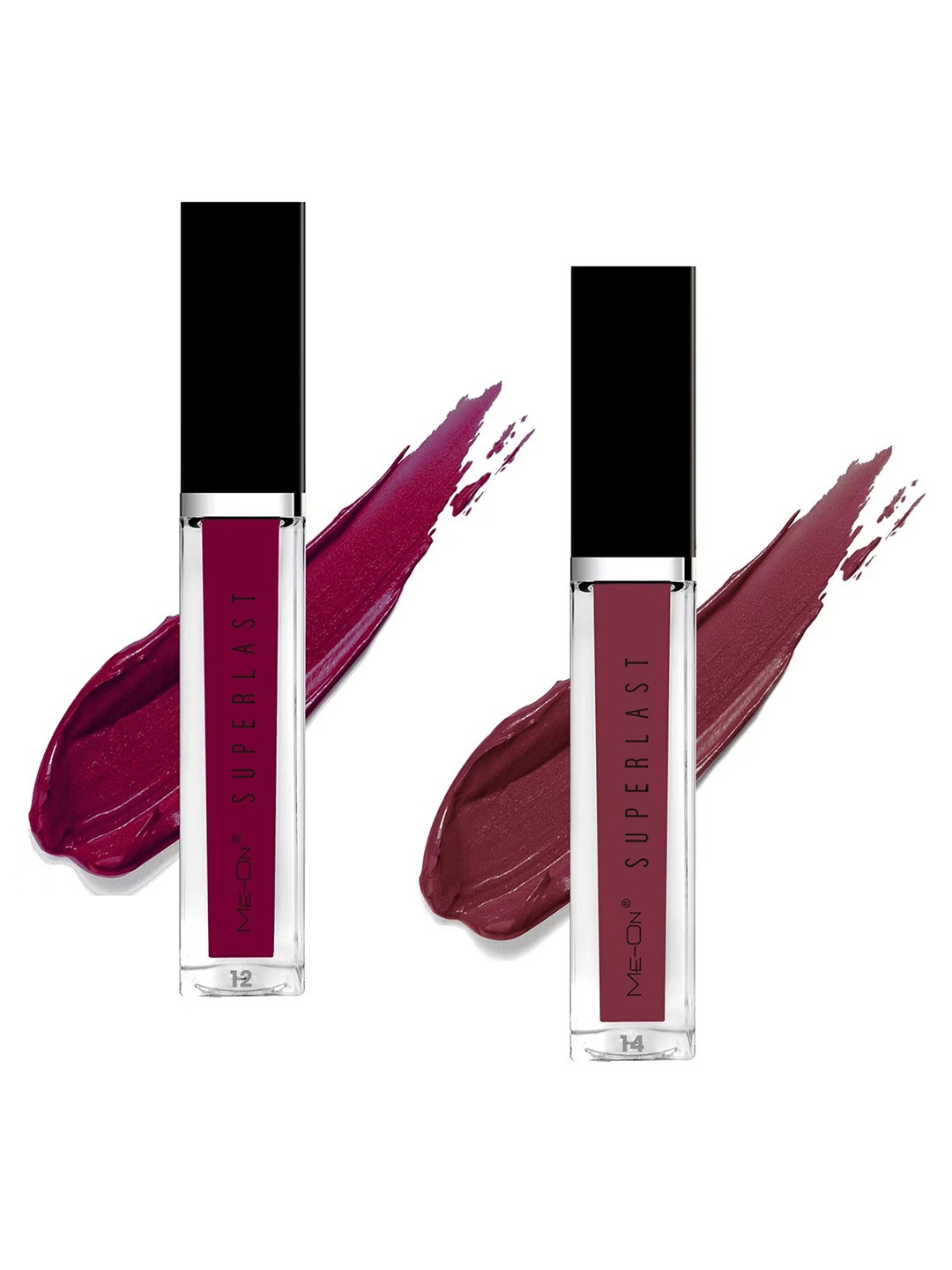 

ME-ON Set of 2 Superlast Long Lasting Lip Gloss 6 ml each - Shade 12 & 14, Red