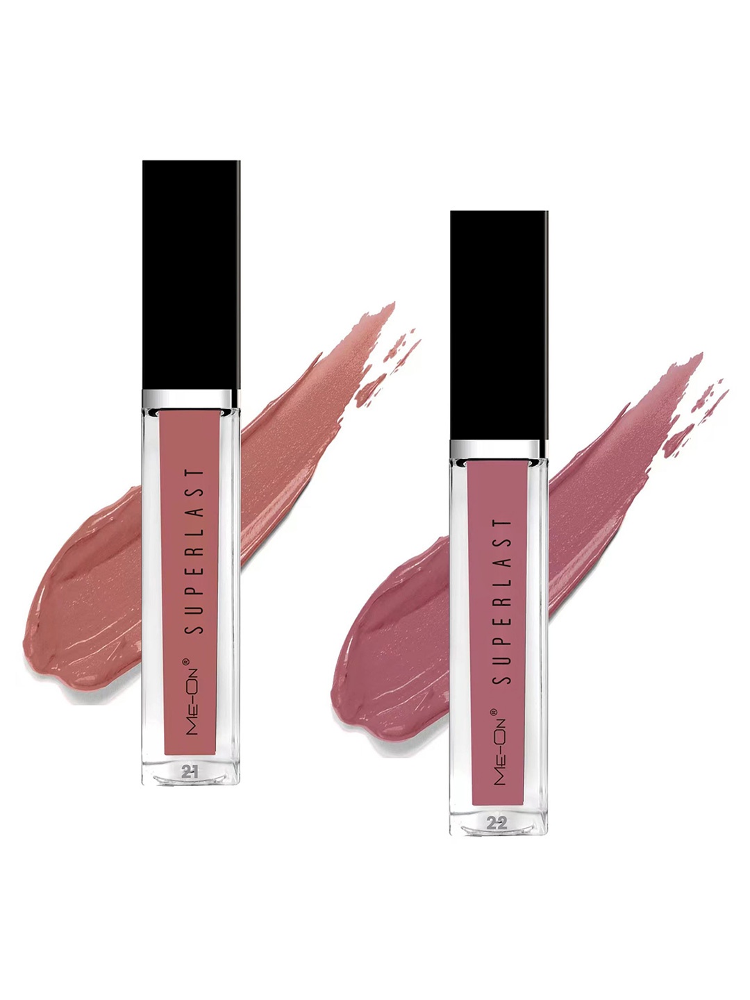 

ME-ON Set of 2 Superlast Long Lasting Lip Gloss 6 ml each - Shades 21 & 22, Nude