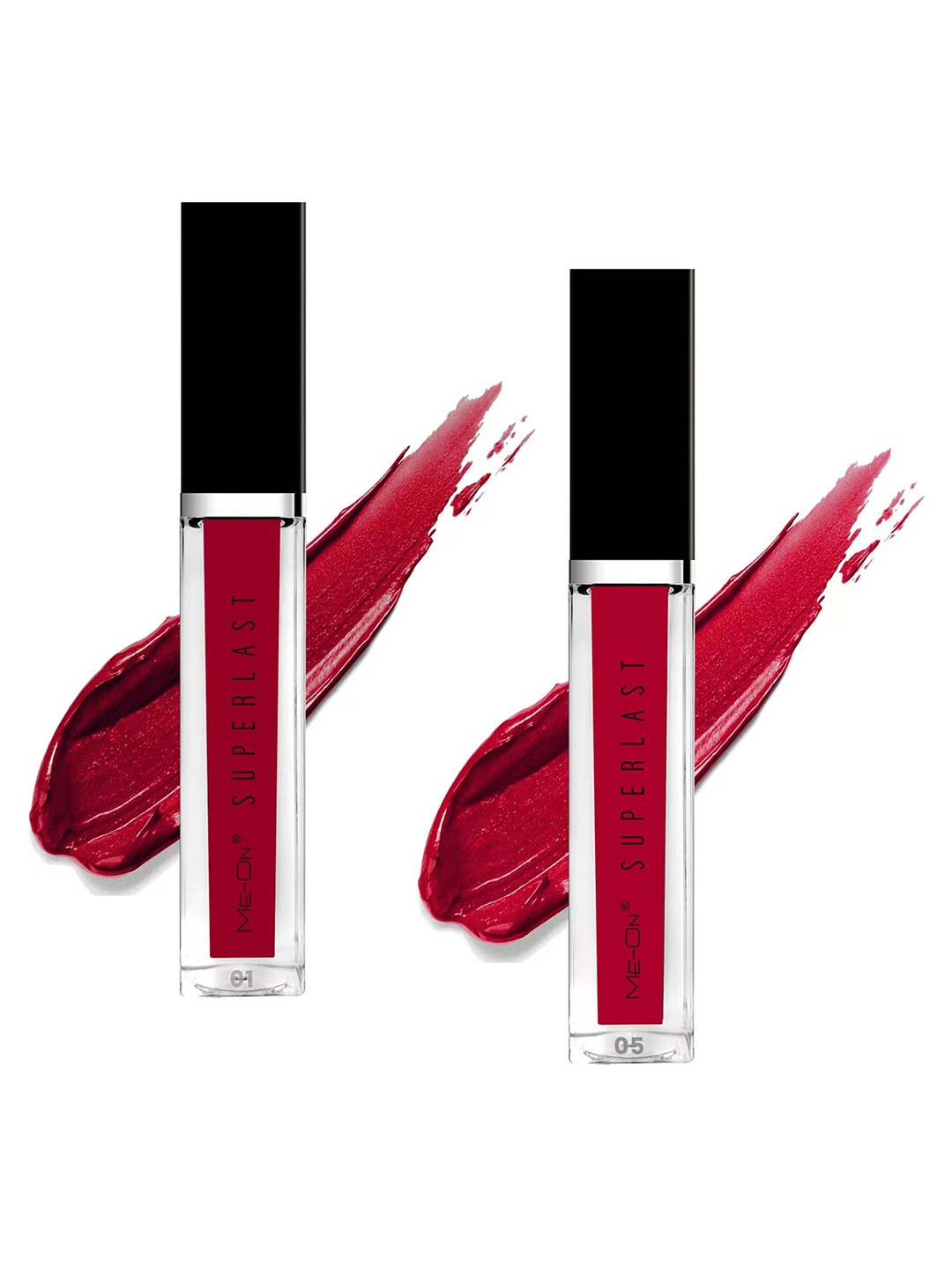 

ME-ON Set of 2 Superlast Long Lasting Lip Gloss 6 ml each - Shade 01 & 05, Maroon