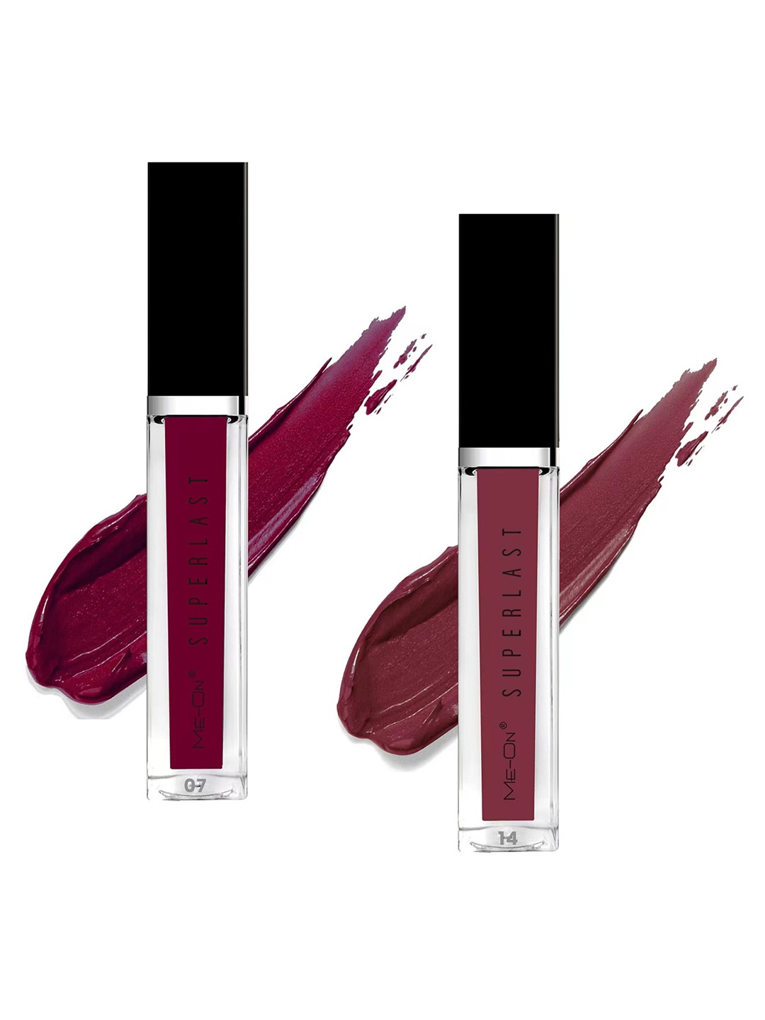

ME-ON Superlast Set Of 2 Matte Liquid Lipstick - Shade 07-14, Multi