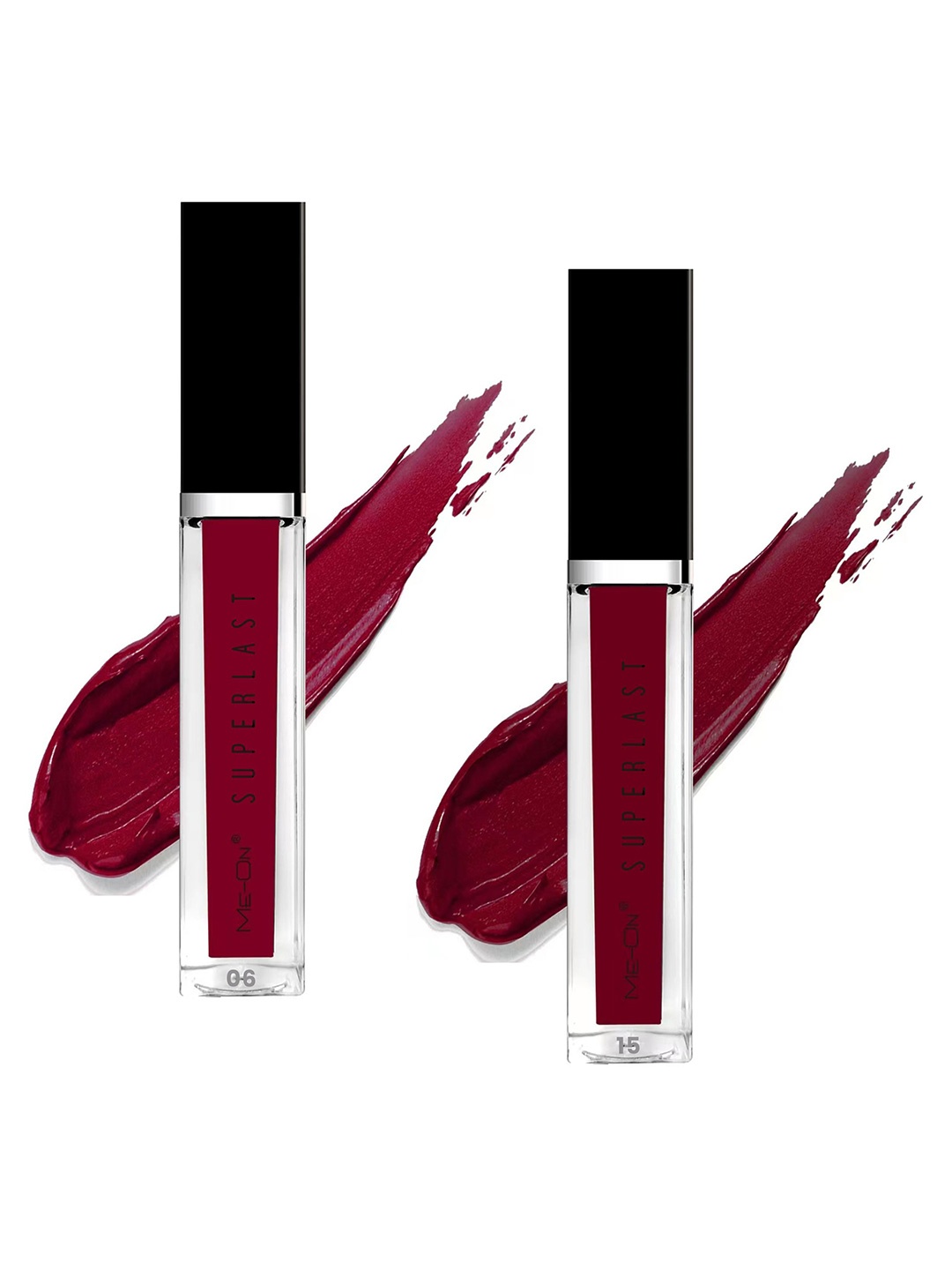 

ME-ON Set Of 2 Superlast Waterproof Matte Liquid Lip Gloss 6ml Each - Shade 06 & 15, Maroon